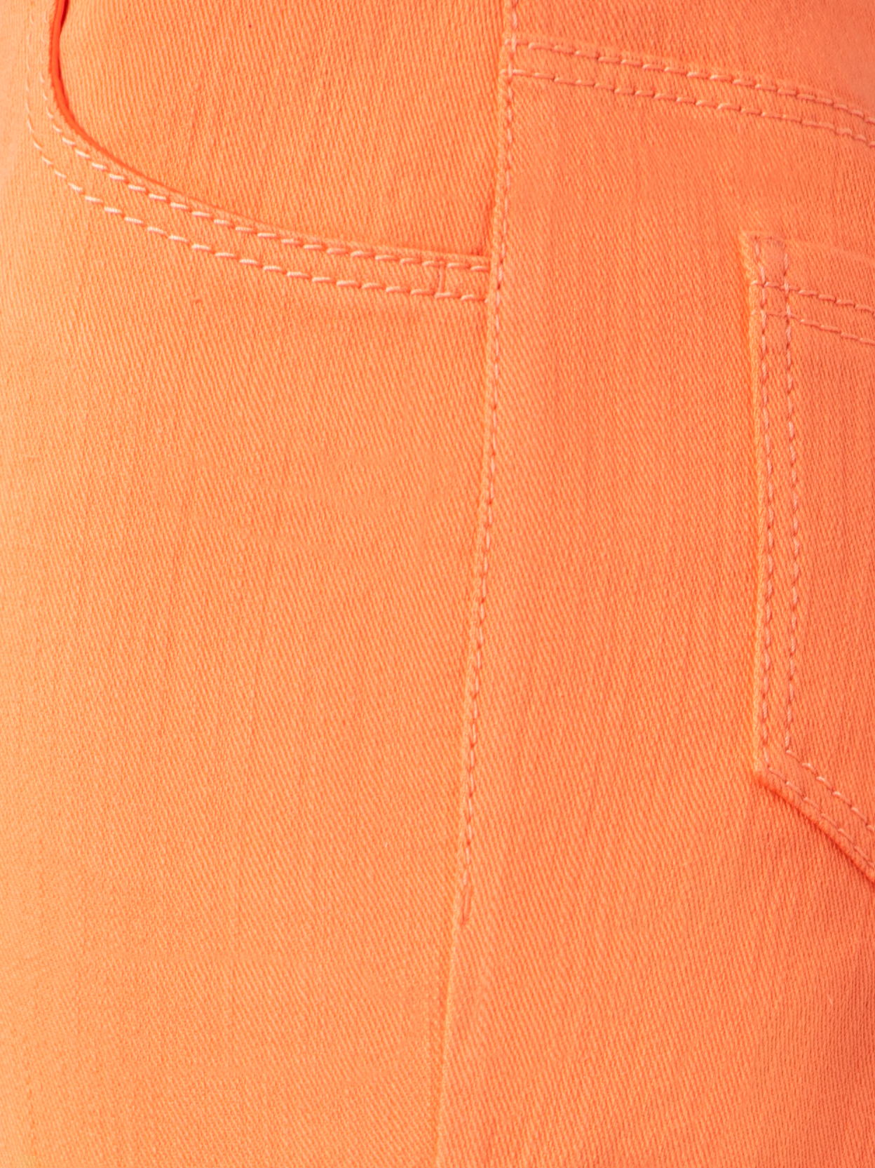 Designer Cropped Schlaghose aus Baumwoll-Denim-Stretch - Orange