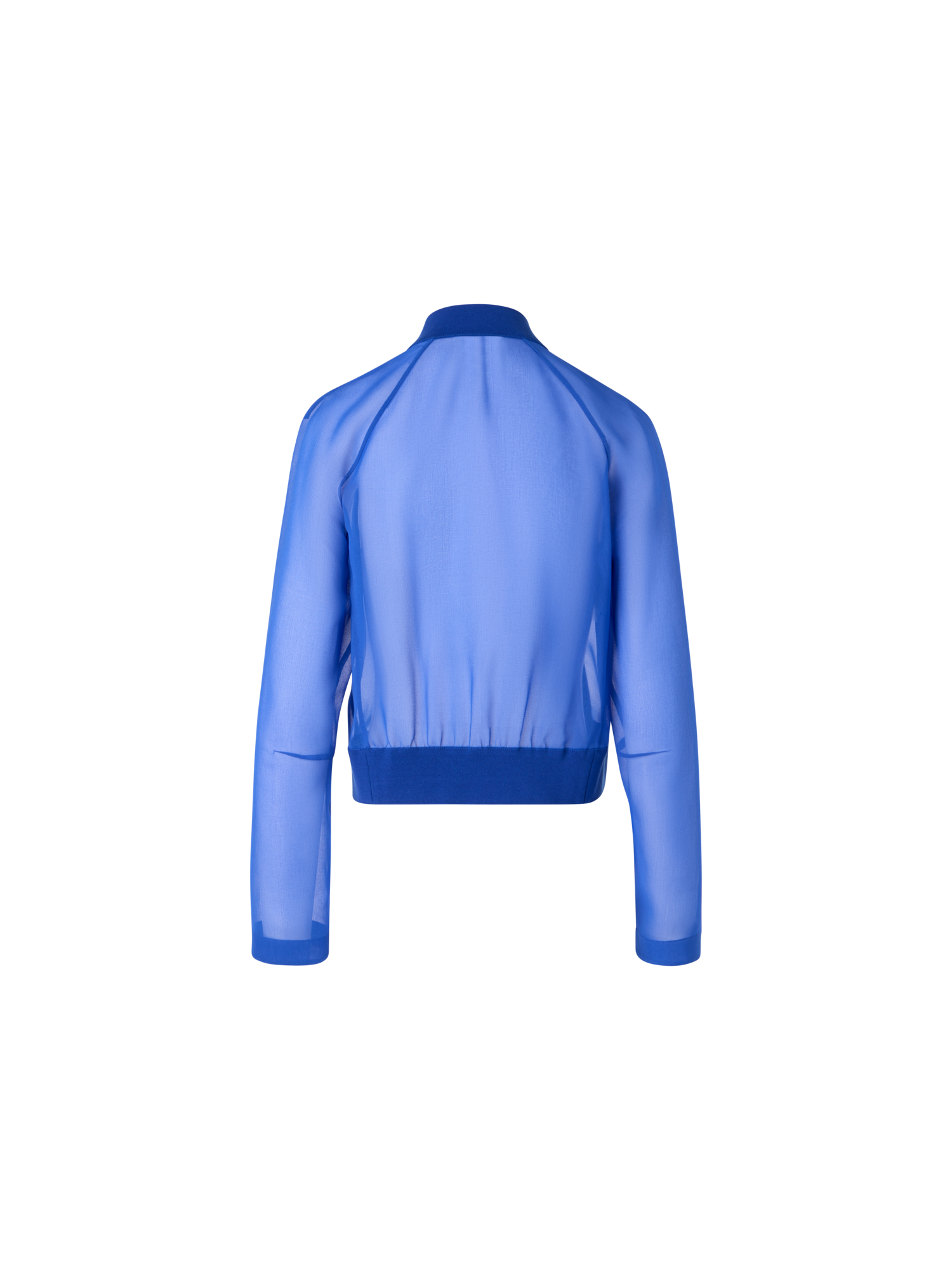 Designer Harina leichter Blouson aus Seidenorganza - Blau