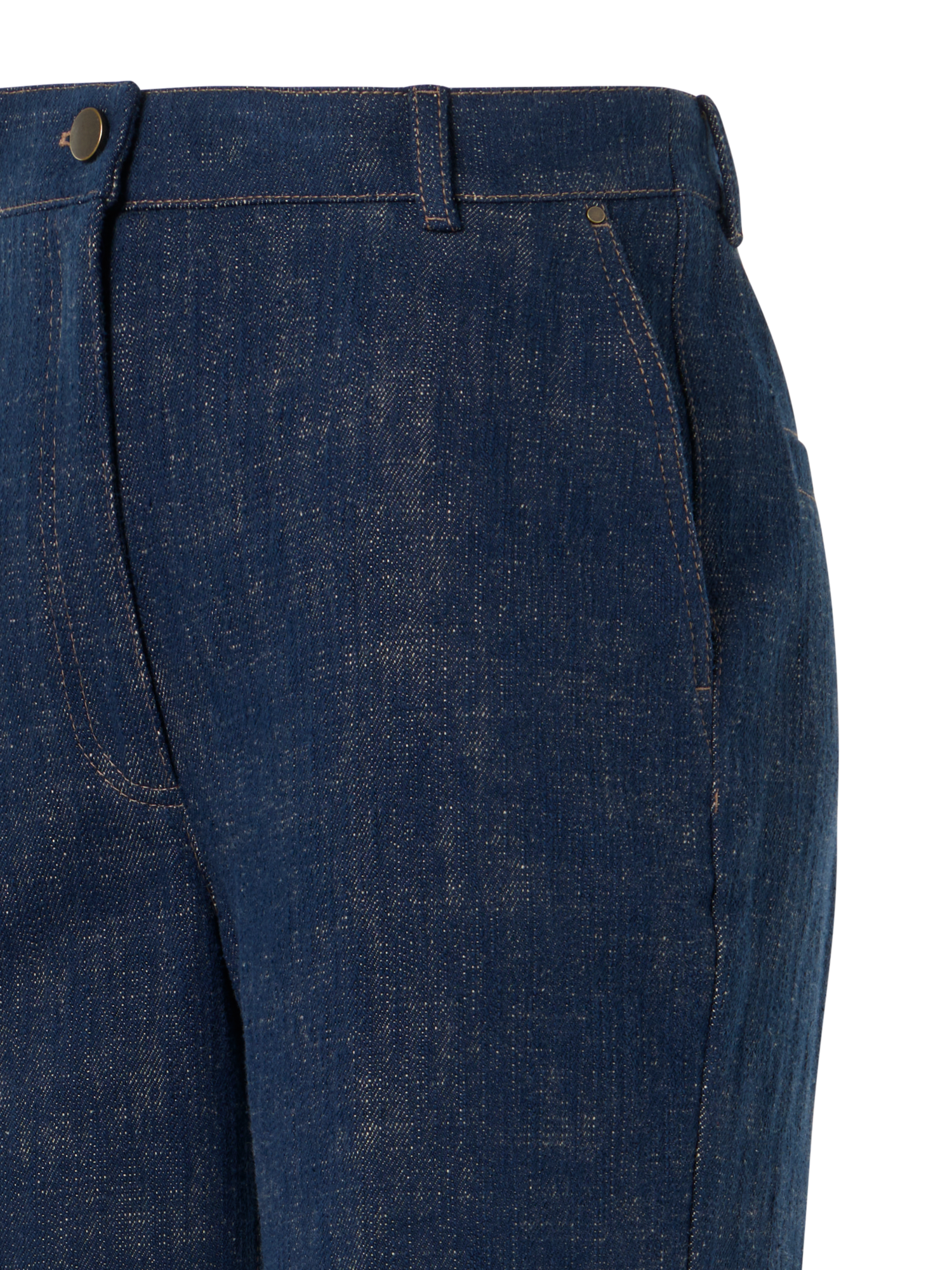 Designer Bootcut Hose aus Winter-Denim - Dunkelblau