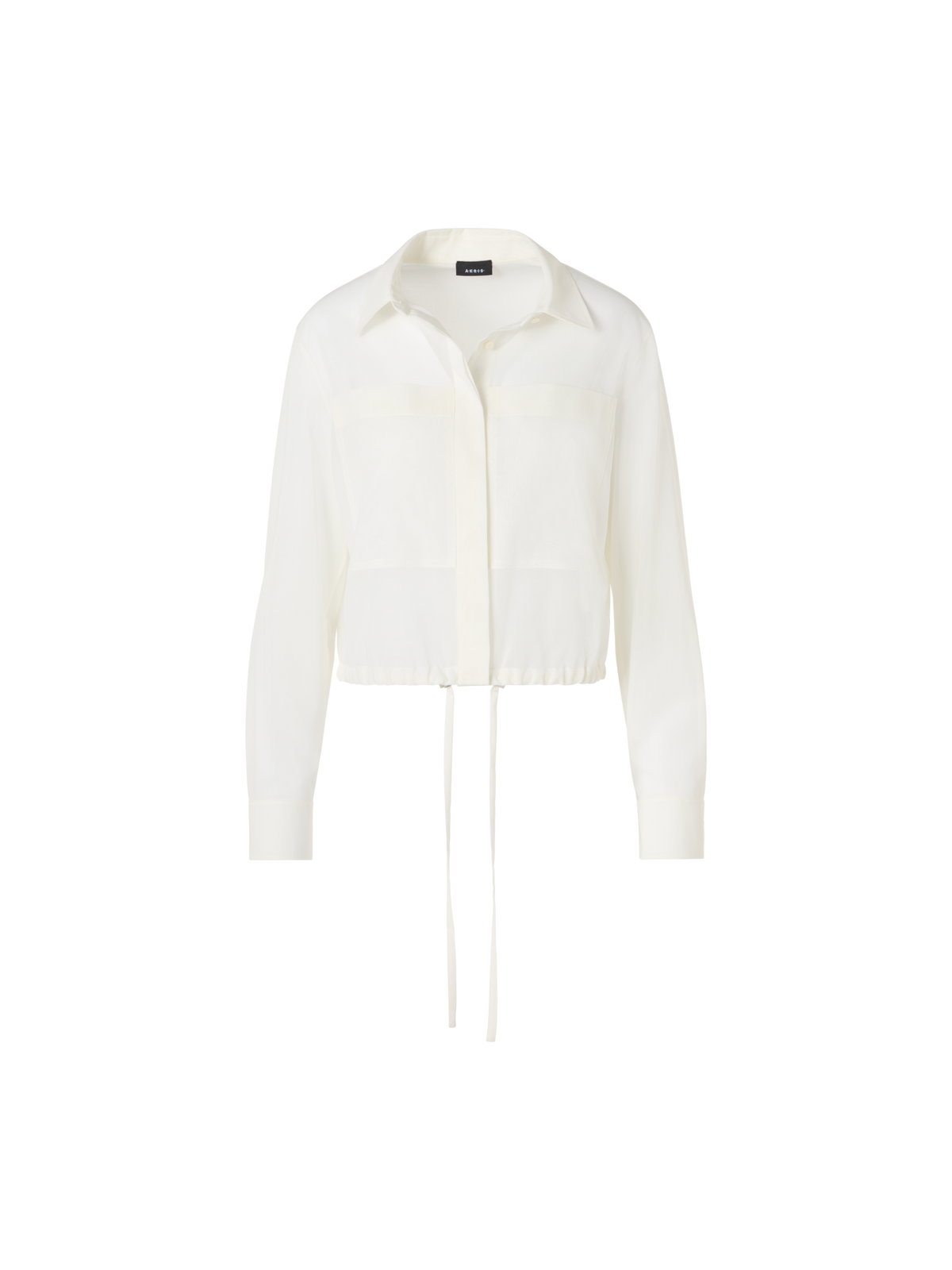 Designer Blousonhemd aus Baumwollvoile - Ecru