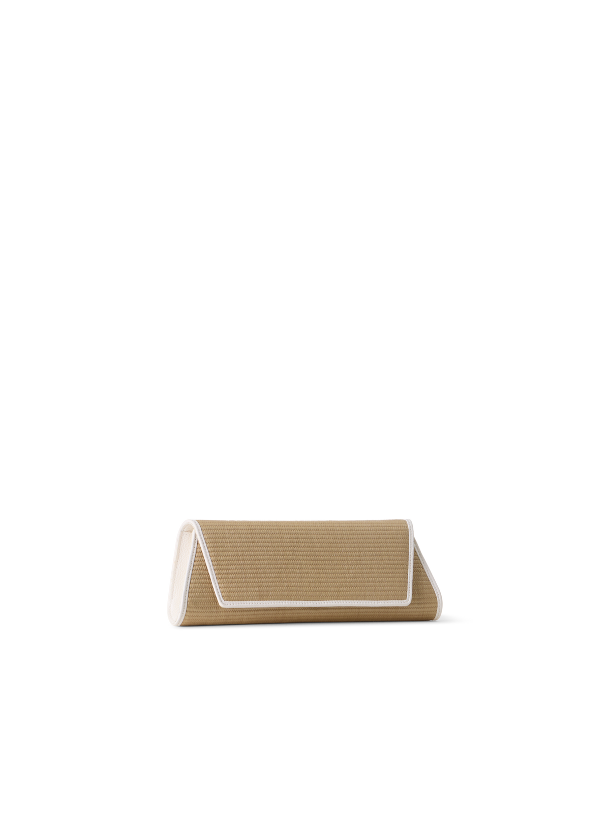 Designer Anouk Small Trapezoid Clutch - Beige