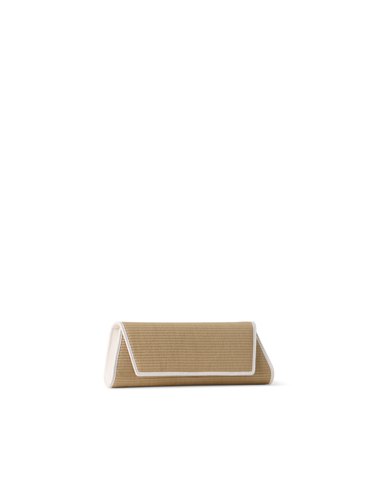 Designer Anouk Small Trapezoid Clutch - Beige