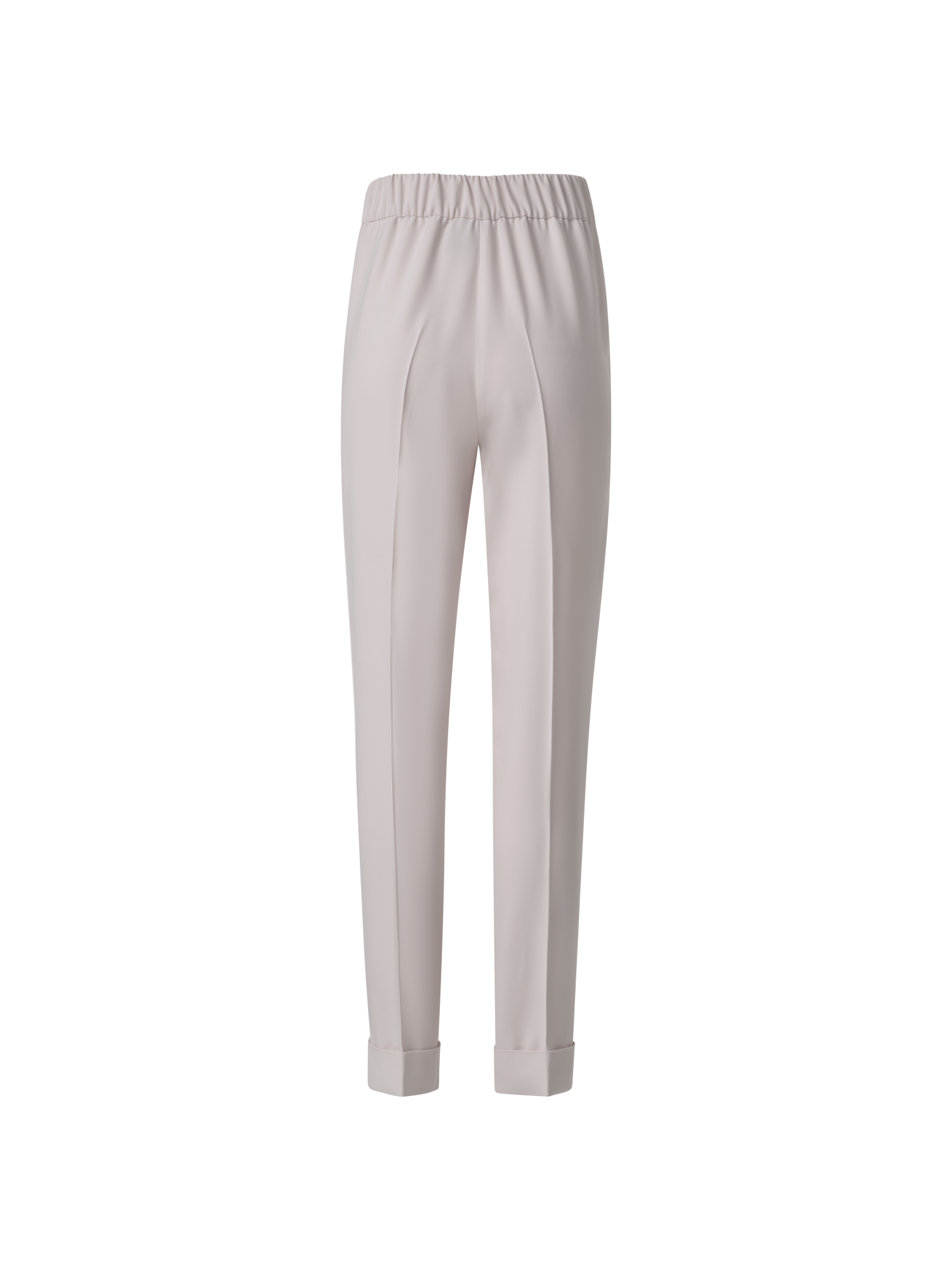 Designer Tapered Hose aus Crêpe - Grau - Beige