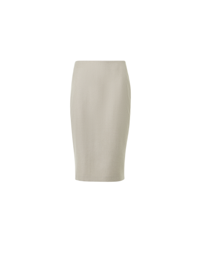 Designer Kaschmir-Pepita-Bleistiftrock - Beige