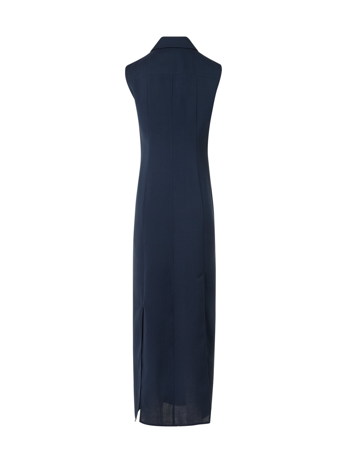 Designer Ärmelloses Midi-Hemdblusenkleid - Blau