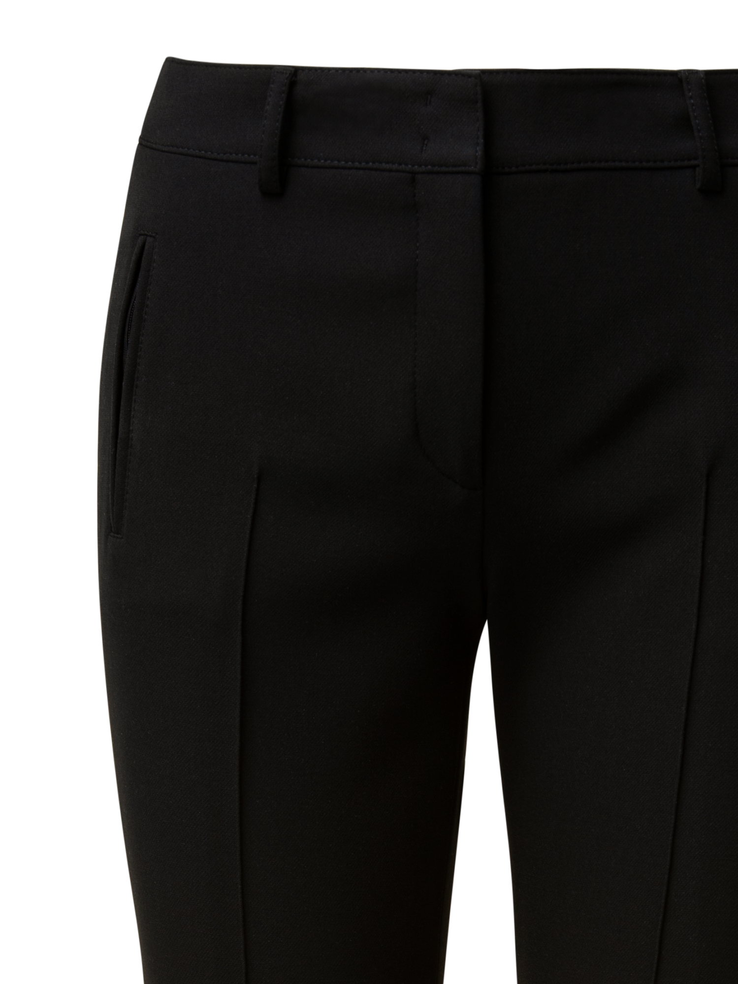 Designer Jersey-Hose mit geradem Bein - Schwarz