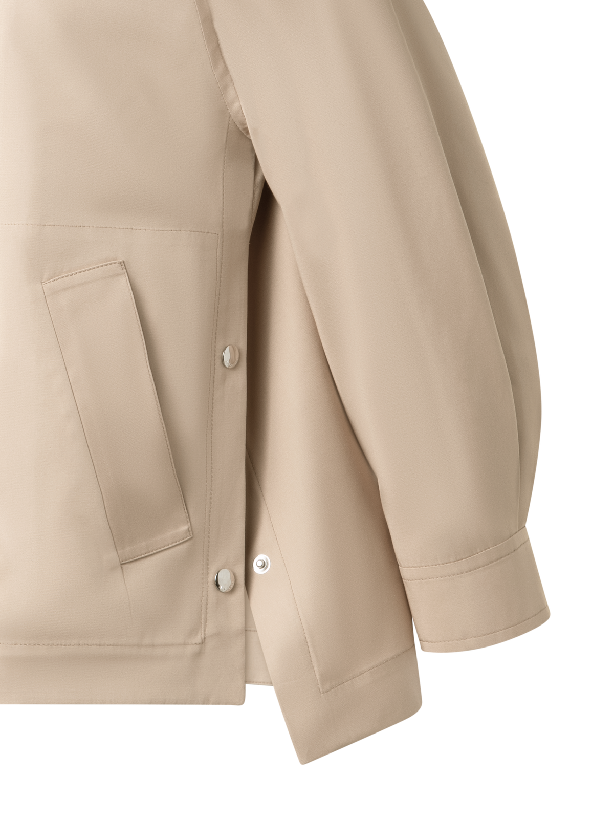 Designer Wasserfester Oversize-Seiden-Parka - Beige