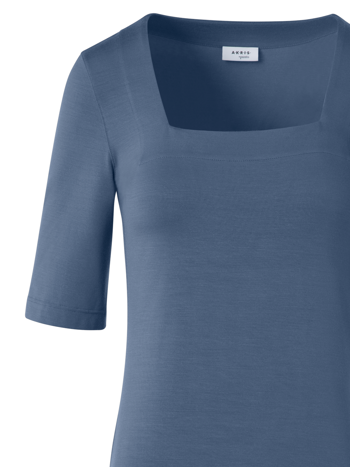 Designer T-Shirt mit quadratischem Ausschnitt - Blau