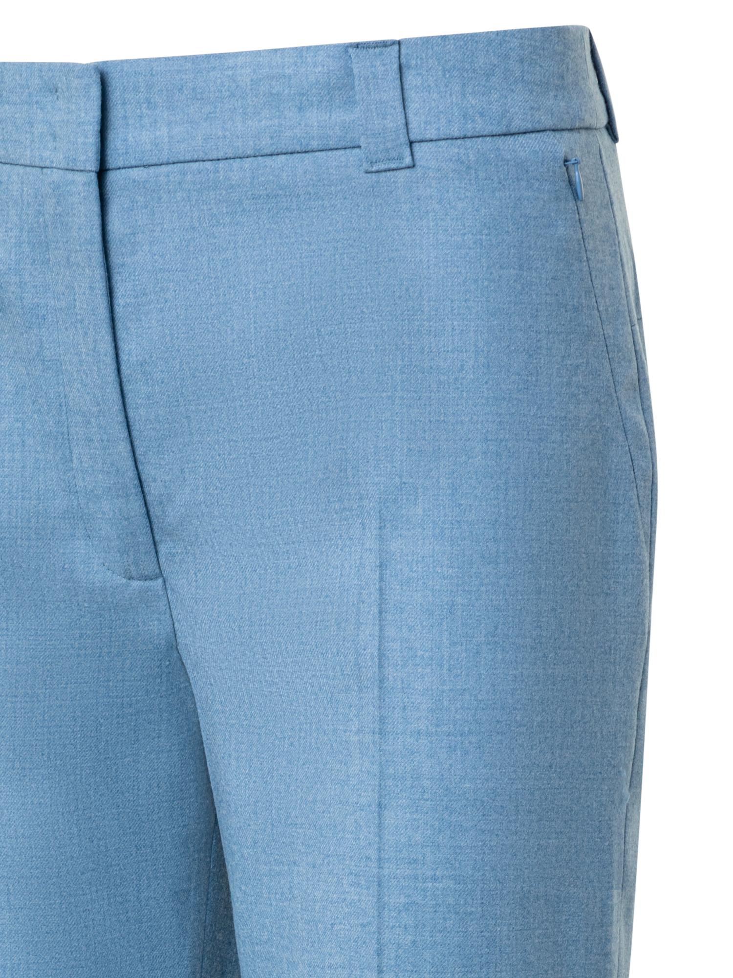 Designer Tapered Hose aus Woll-Stretch-Flannel - Blau