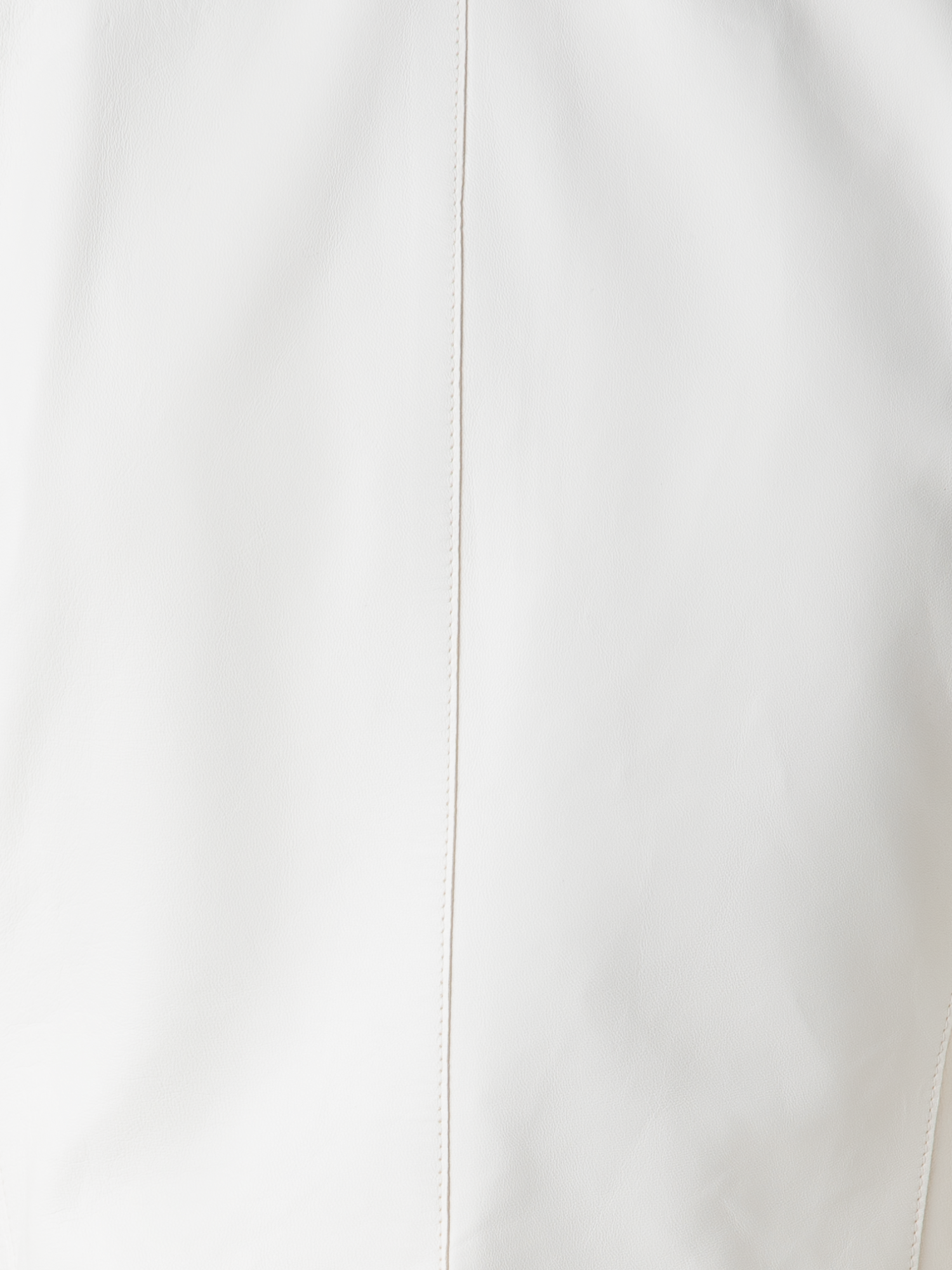 Designer Kurze Lederjacke - Ecru - Weiss