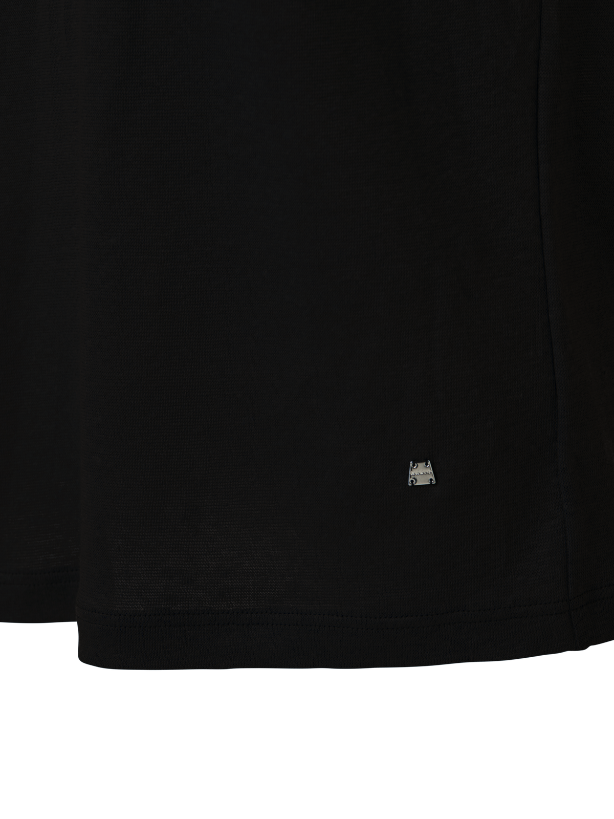 Designer Leinen Jersey T-Shirt - Schwarz