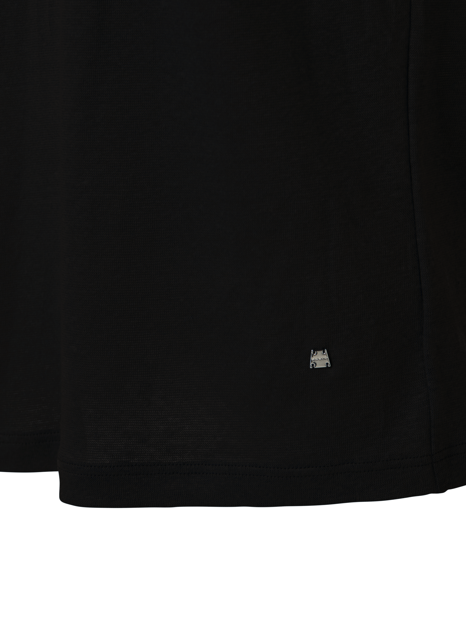 Designer Leinen Jersey T-Shirt - Schwarz