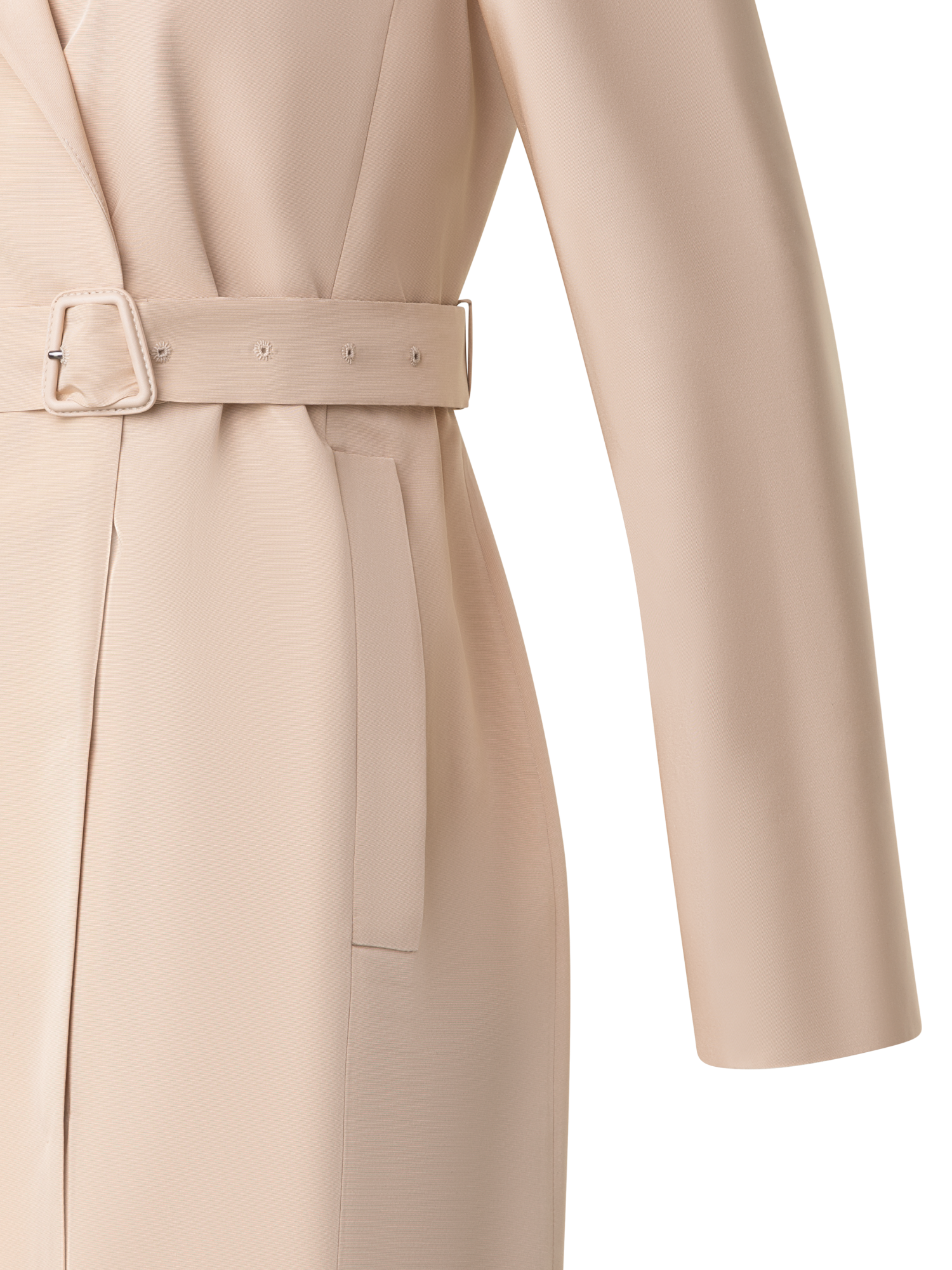 Designer Wasserabweisender Trenchcoat aus Seide - Beige