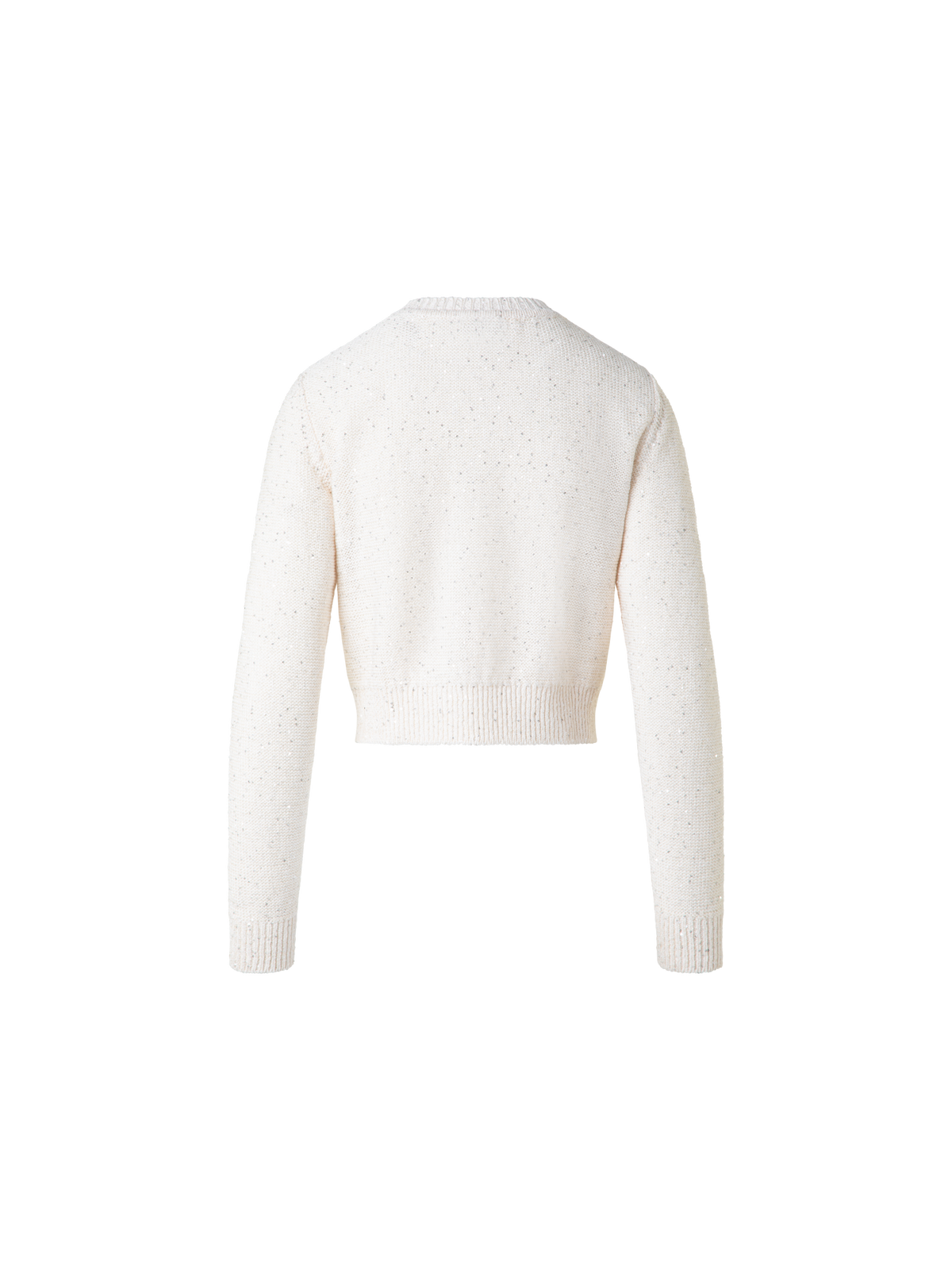 Designer Leinen-Baumwoll-Cardigan mit Micro-Pailletten - Beige