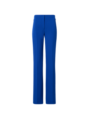 Designer Carl gerade Hose aus strukturierter Baumwollseide - Blau