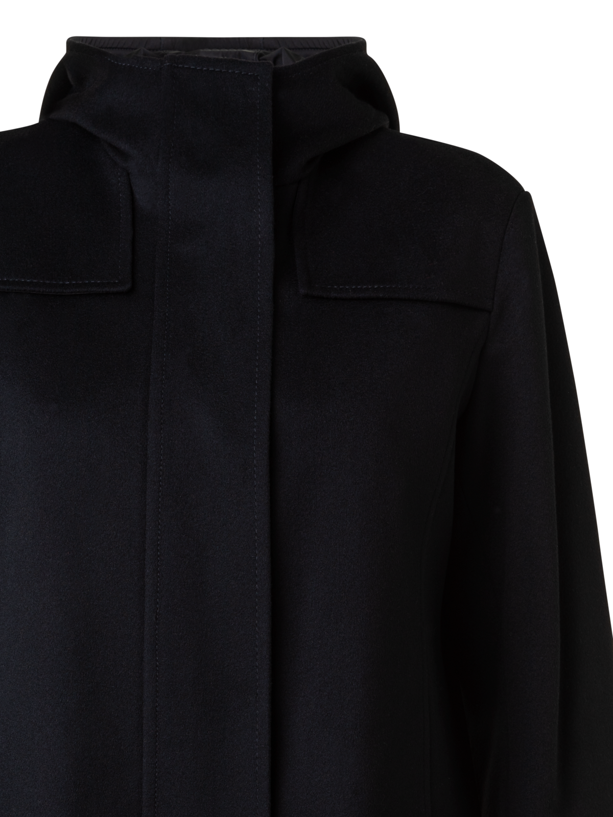 Designer Wendbarer Wolle und Shell Mantel - Schwarz