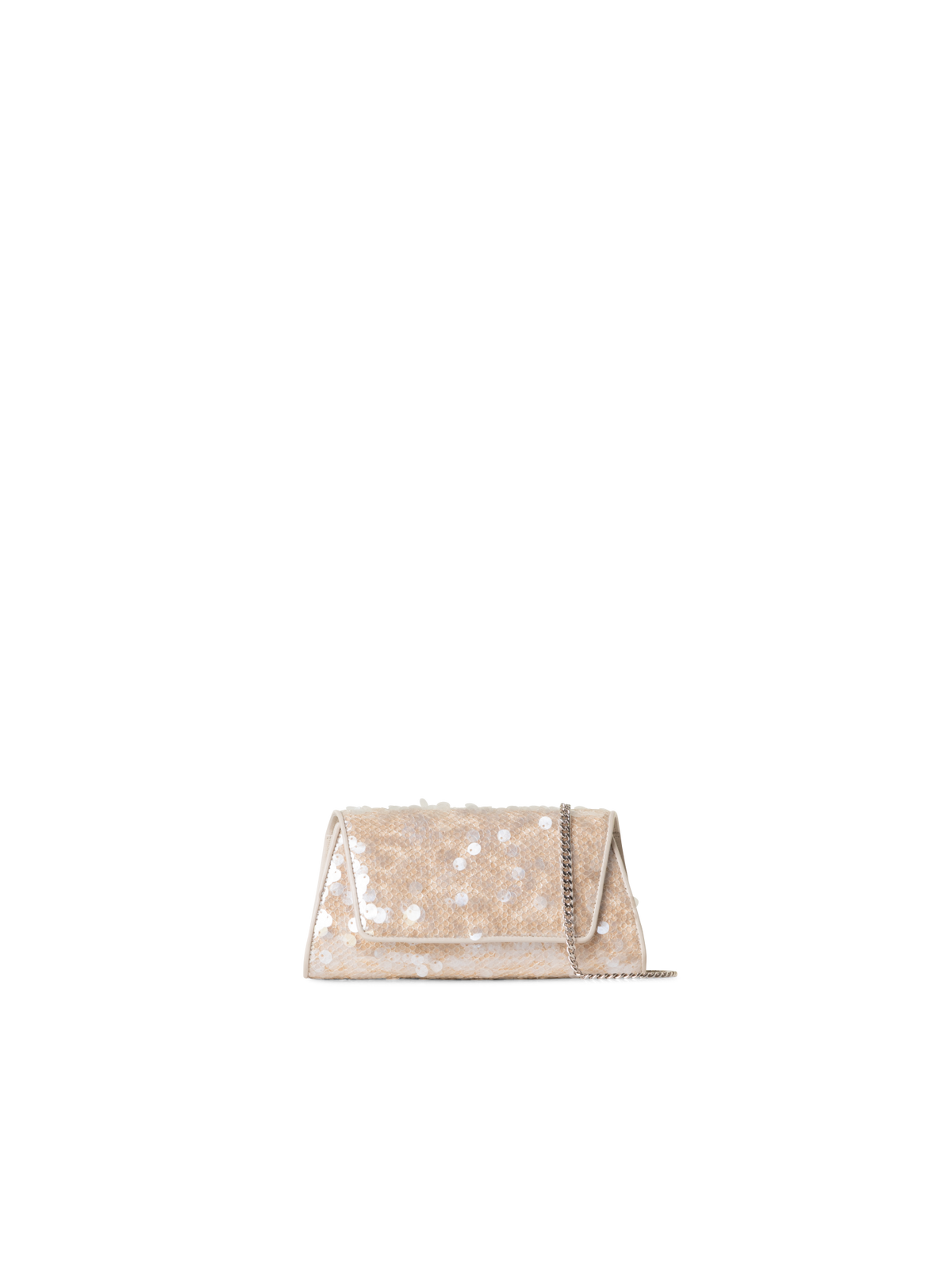 Designer Anouk Mini Trapezoid Clutch - Ecru - Rosa - Weiss