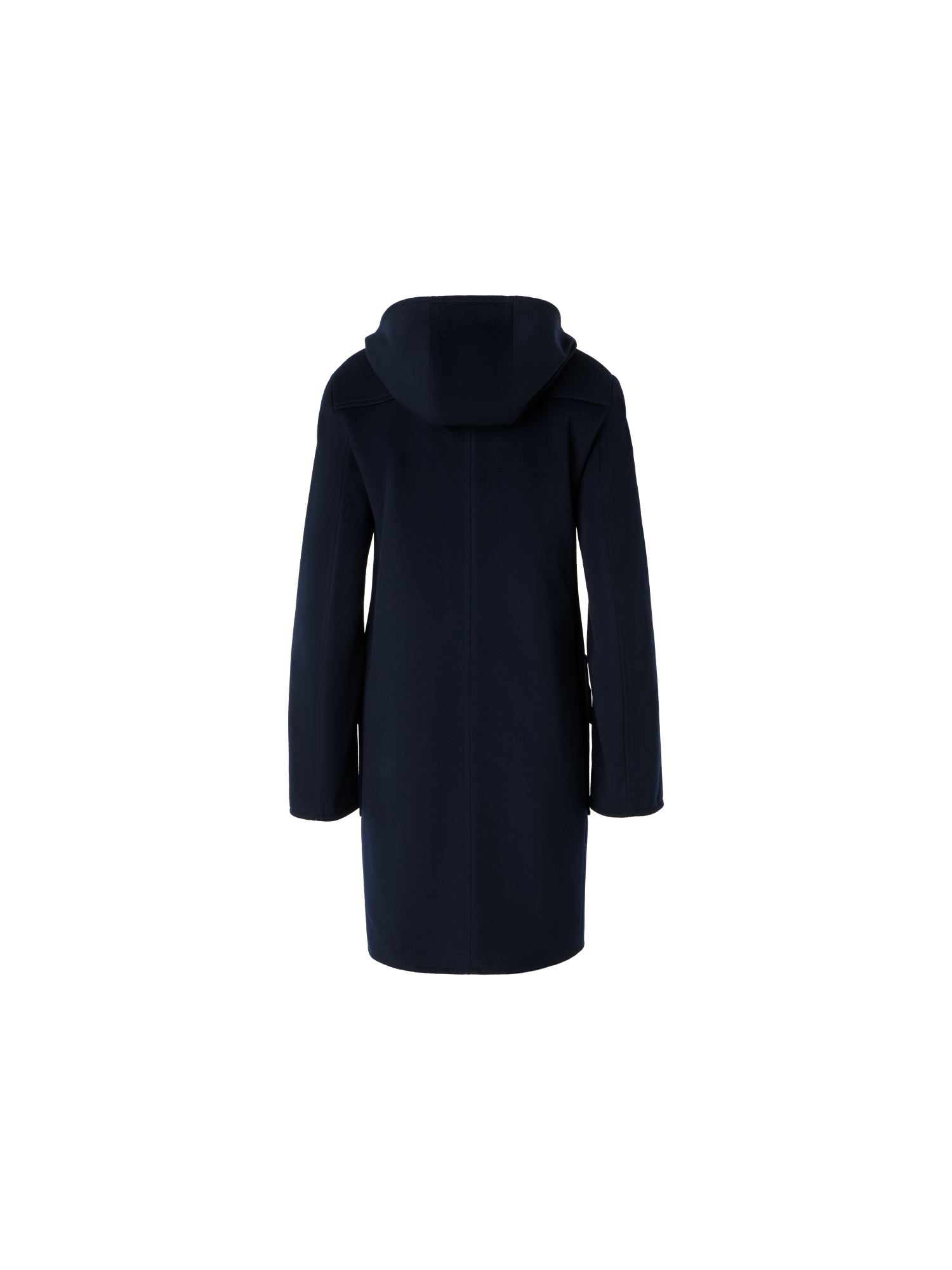 Designer Wendbarer Wolle und Shell Mantel - Schwarz - Dunkelblau - Blau - Bunt