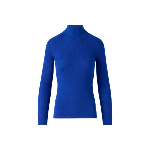 Kaschmir Seide Rippenstrick Stehkragen Pulli