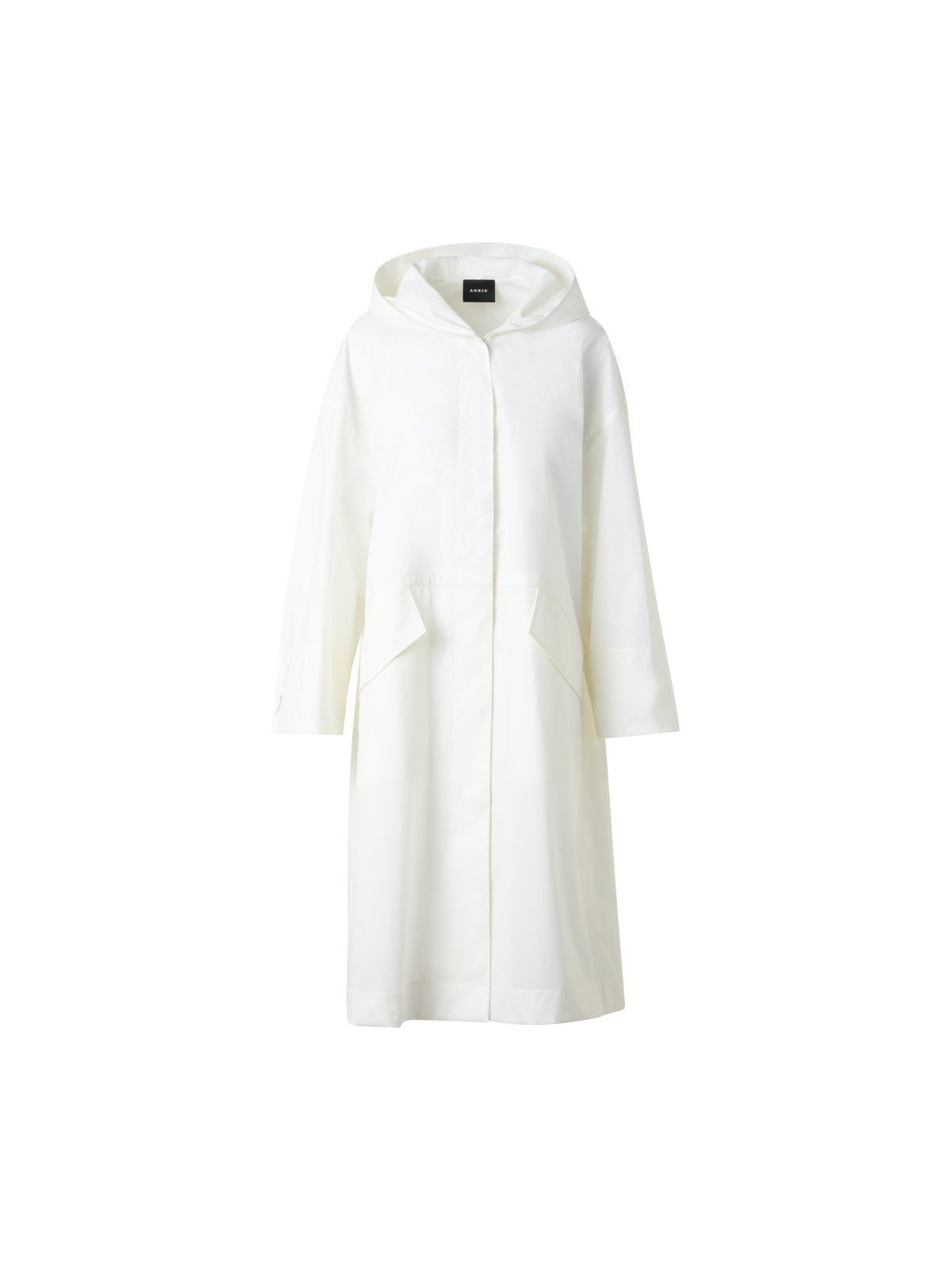 Designer Wasserabweisender Baumwoll-Parka mit Kapuze - Ecru - Weiss