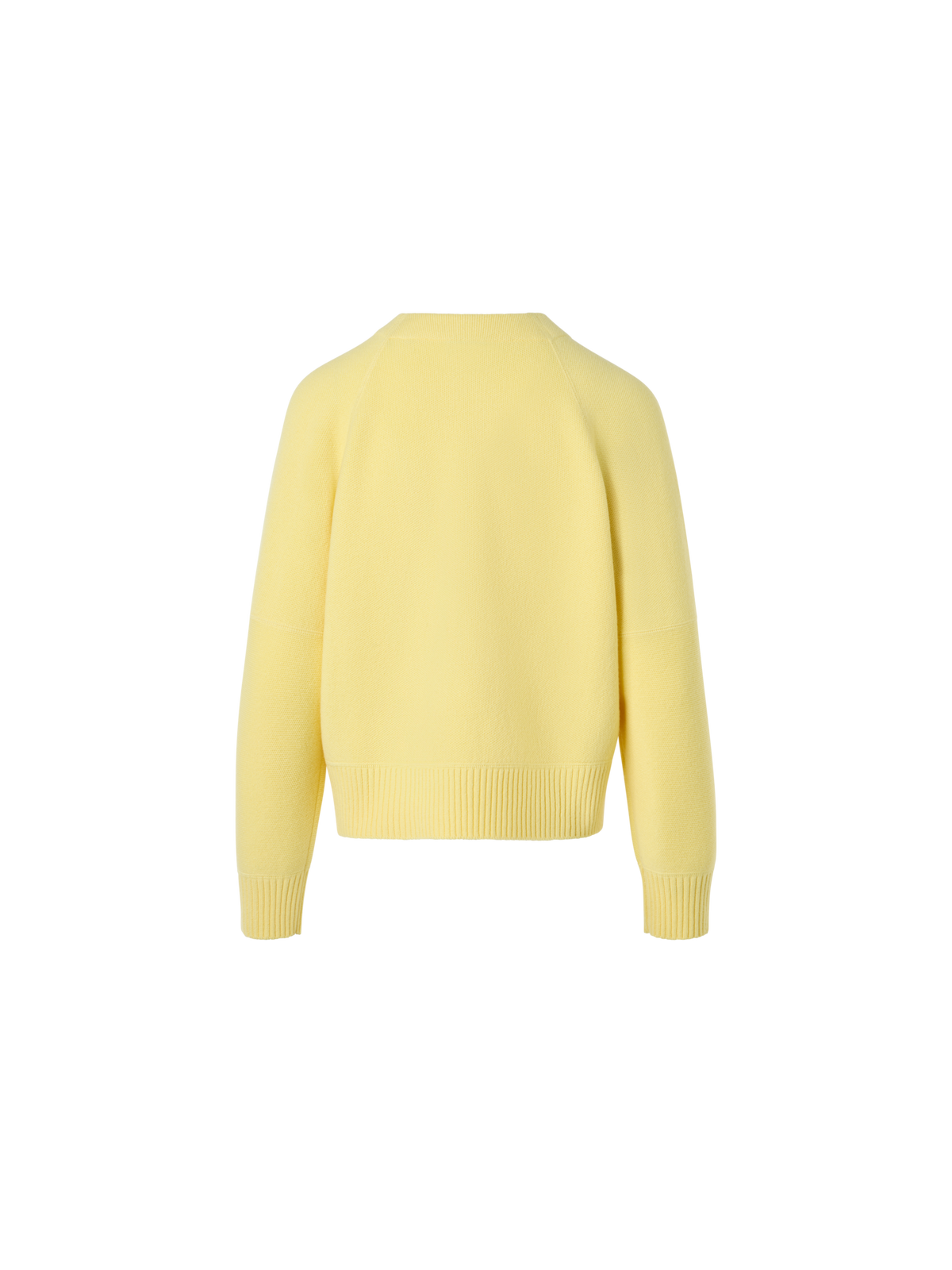 Designer Kaschmir-Piqué-Cardigan mit Reissverschluss - Gelb