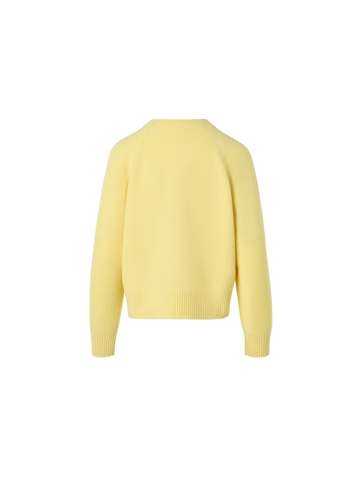 Designer Kaschmir-Piqué-Cardigan mit Reissverschluss - Gelb