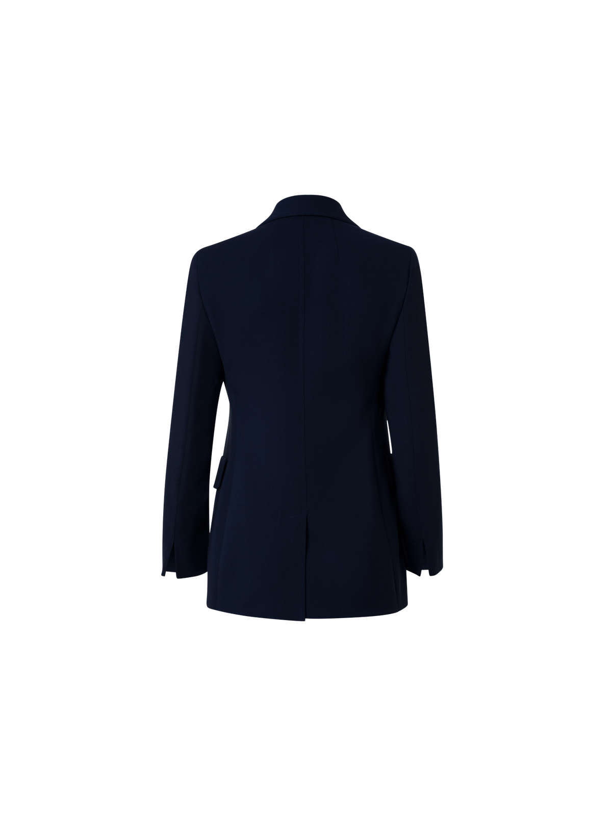 Designer Langer Blazer aus Woll-Doubleface - Dunkelblau - Blau