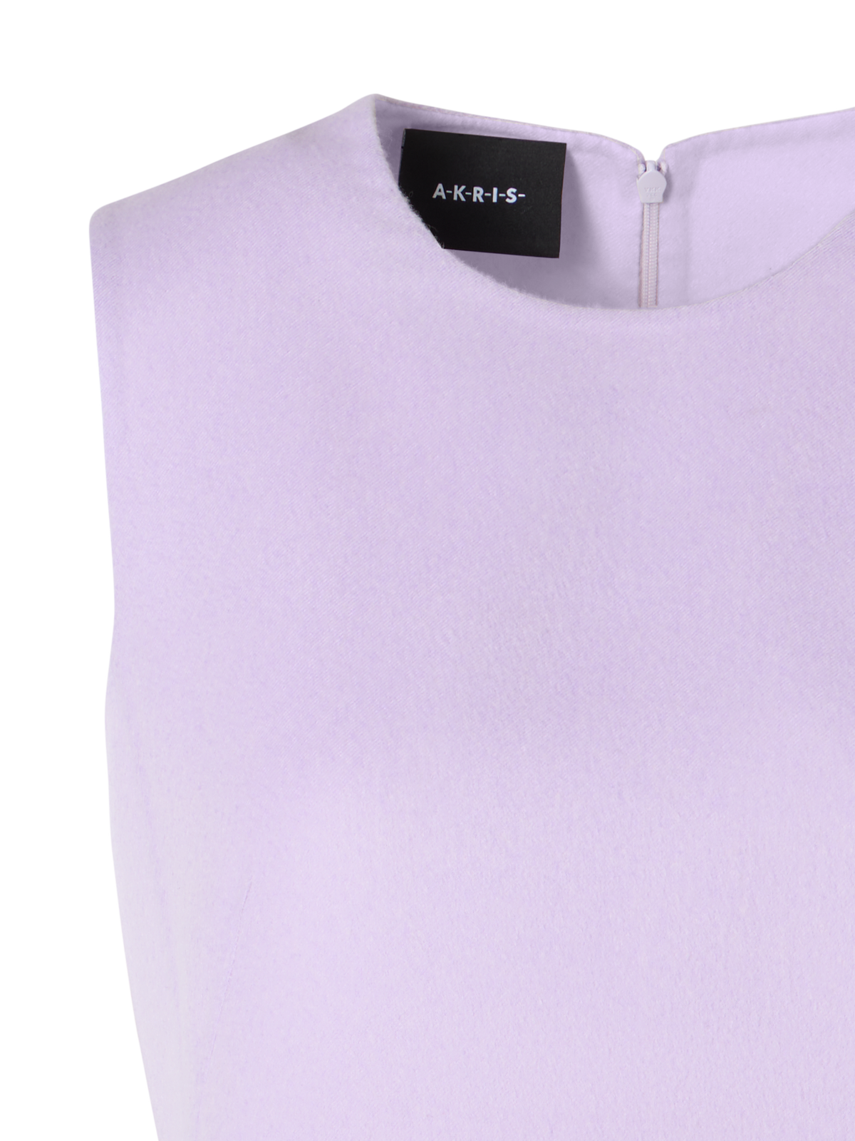 Designer Ärmelloses Etuikleid aus Kaschmir-Seide-Doubleface