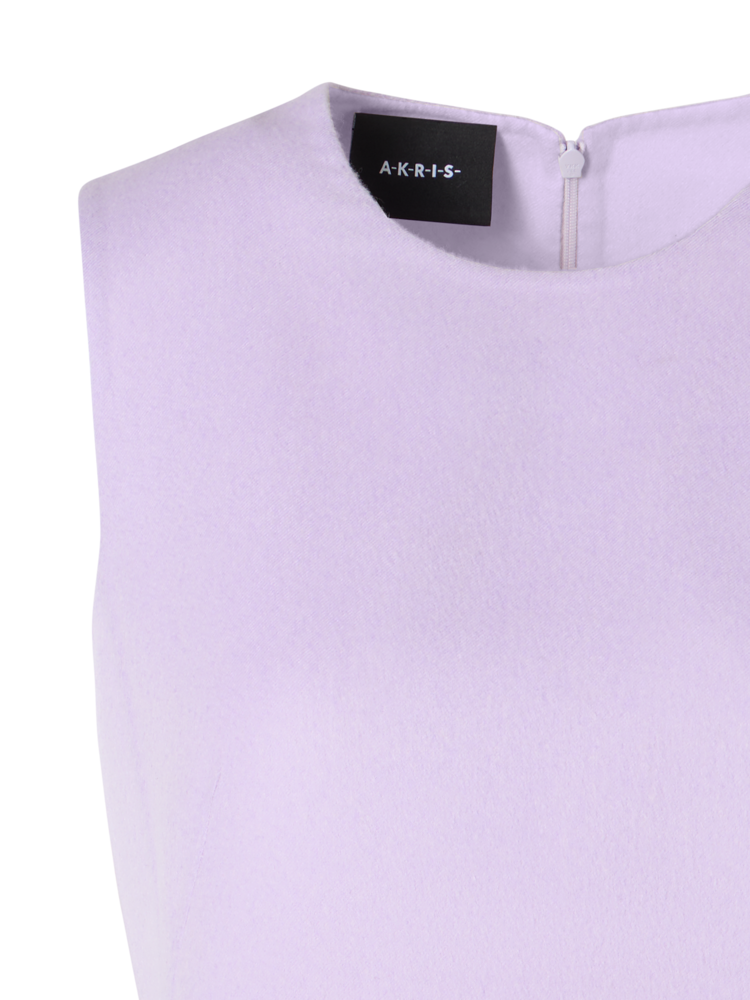 Designer Ärmelloses Etuikleid aus Kaschmir-Seide-Doubleface