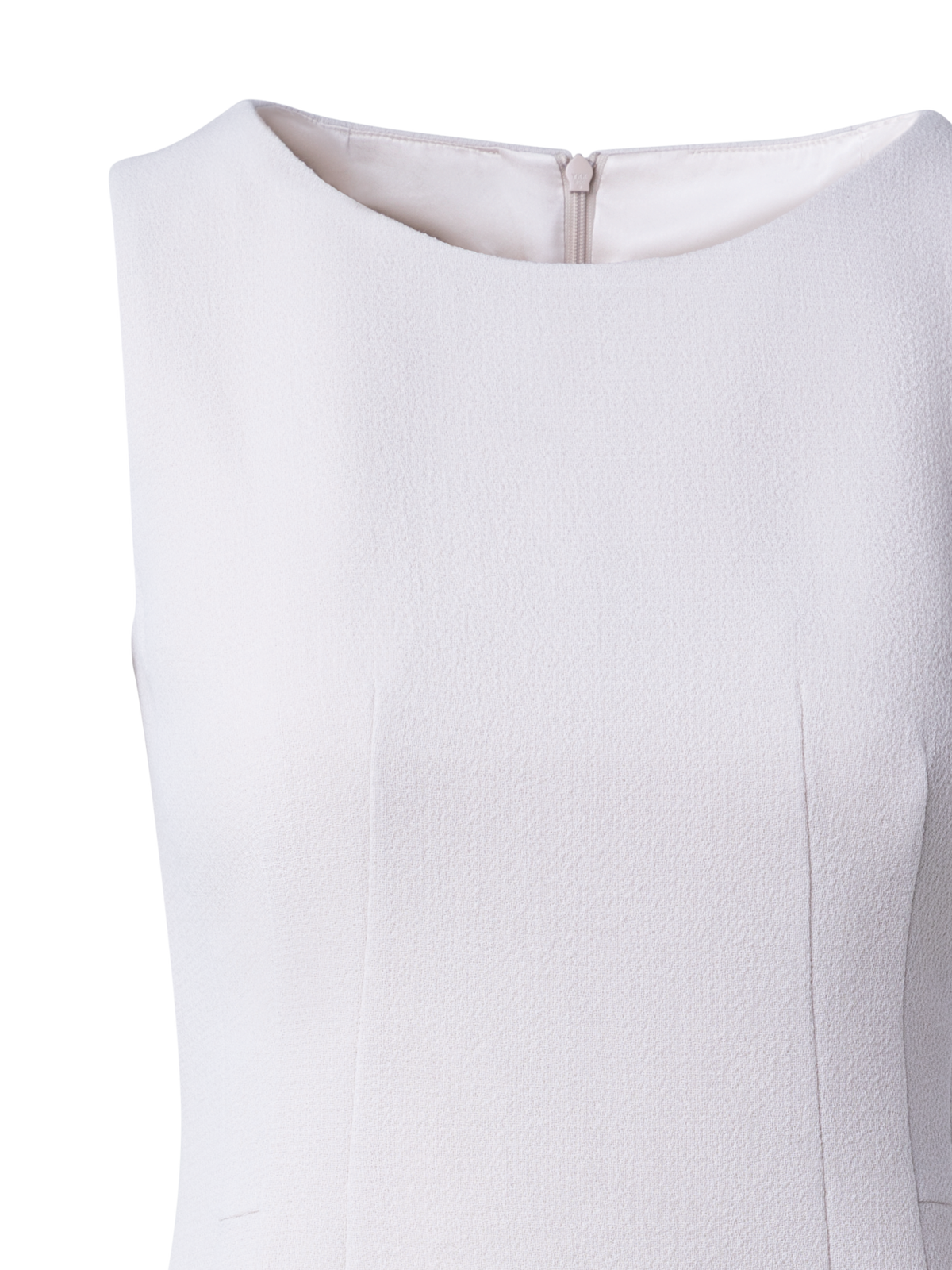 Designer Etuikleid aus Woll-Crêpe-Doubleface - Beige