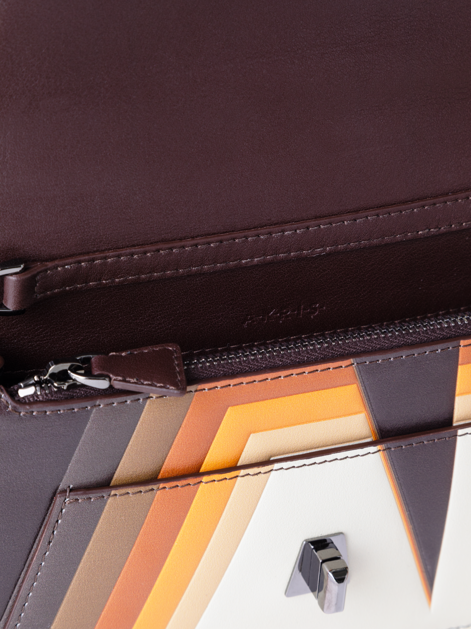 Designer Anouk Envelope - Braun - Orange - Bunt