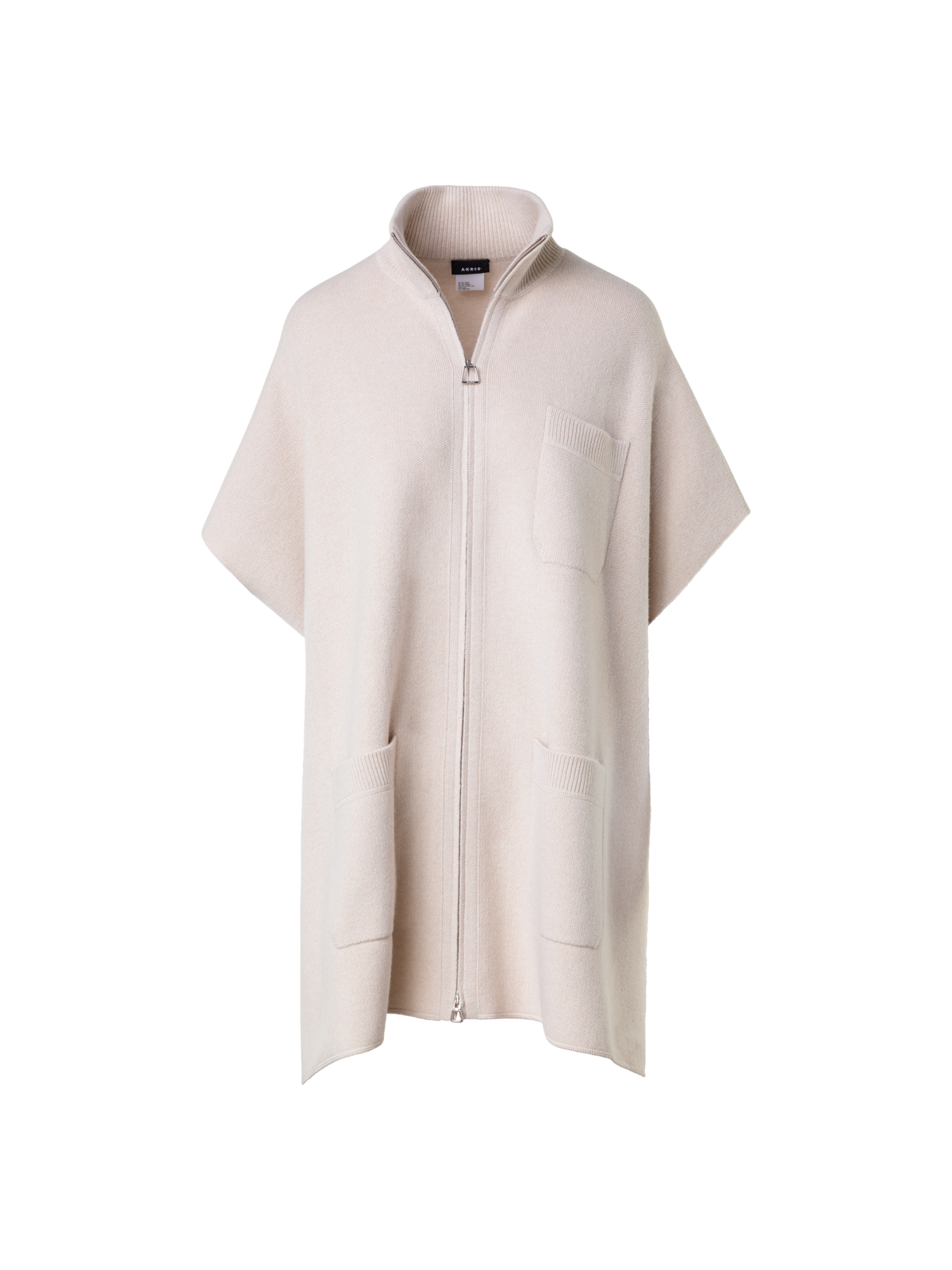Designer Cape aus 100% Kaschmir Piqué - Beige
