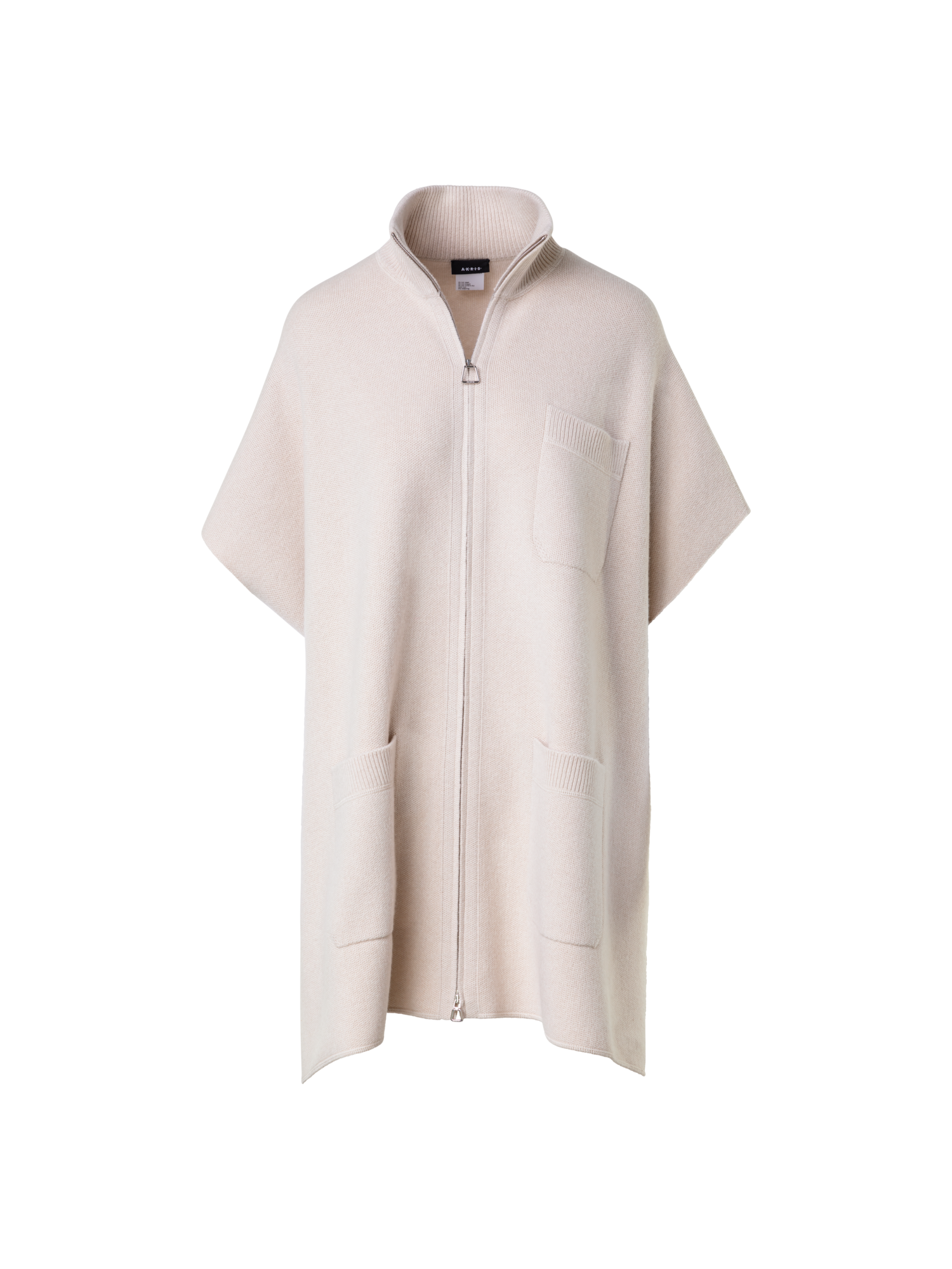 Designer Cape aus 100% Kaschmir Piqué - Beige