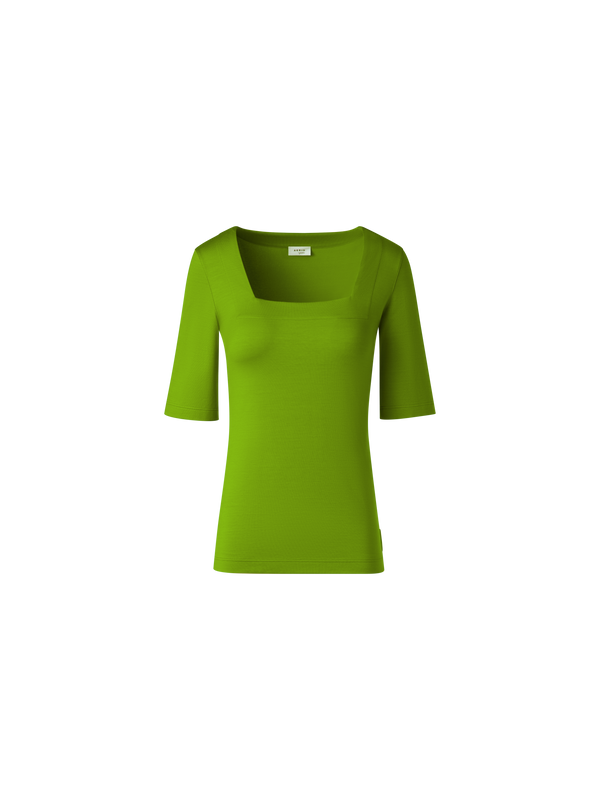 Designer T-Shirt mit quadratischem Ausschnitt - Grün