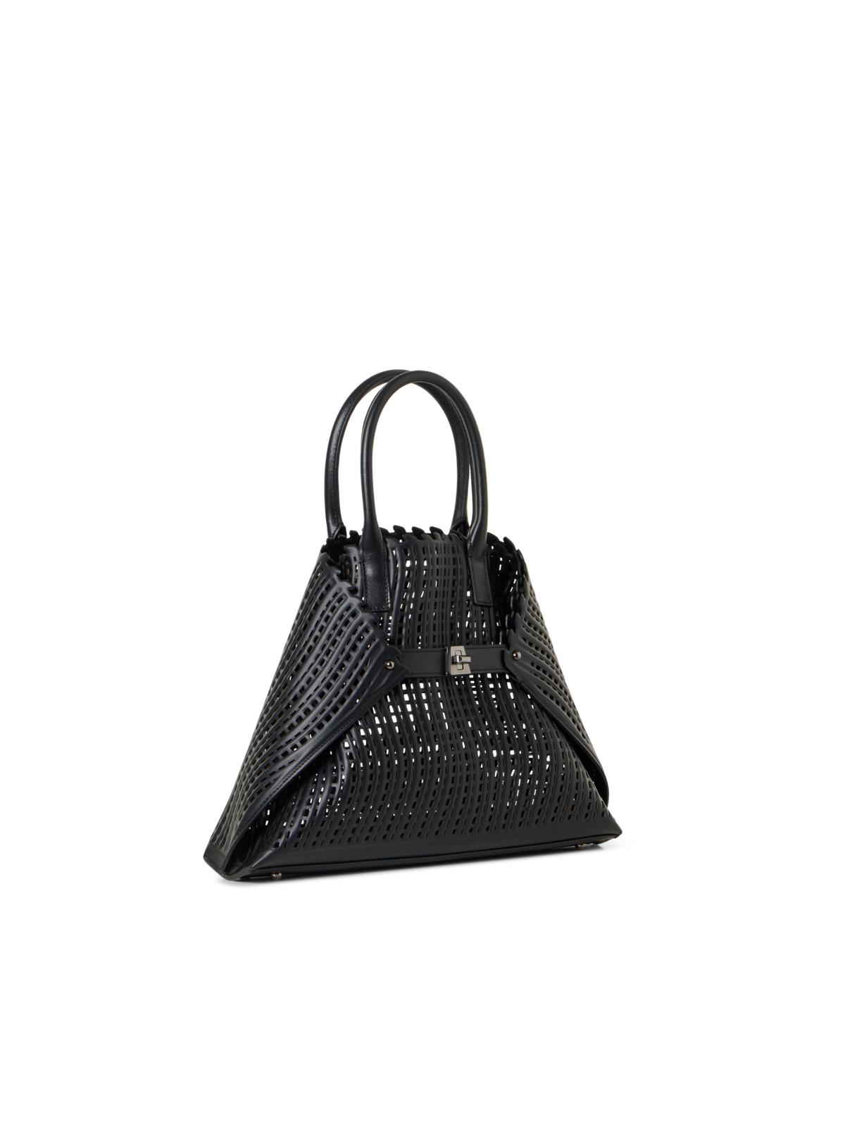 Designer Ai Small Top Handle Tote Bag - Schwarz