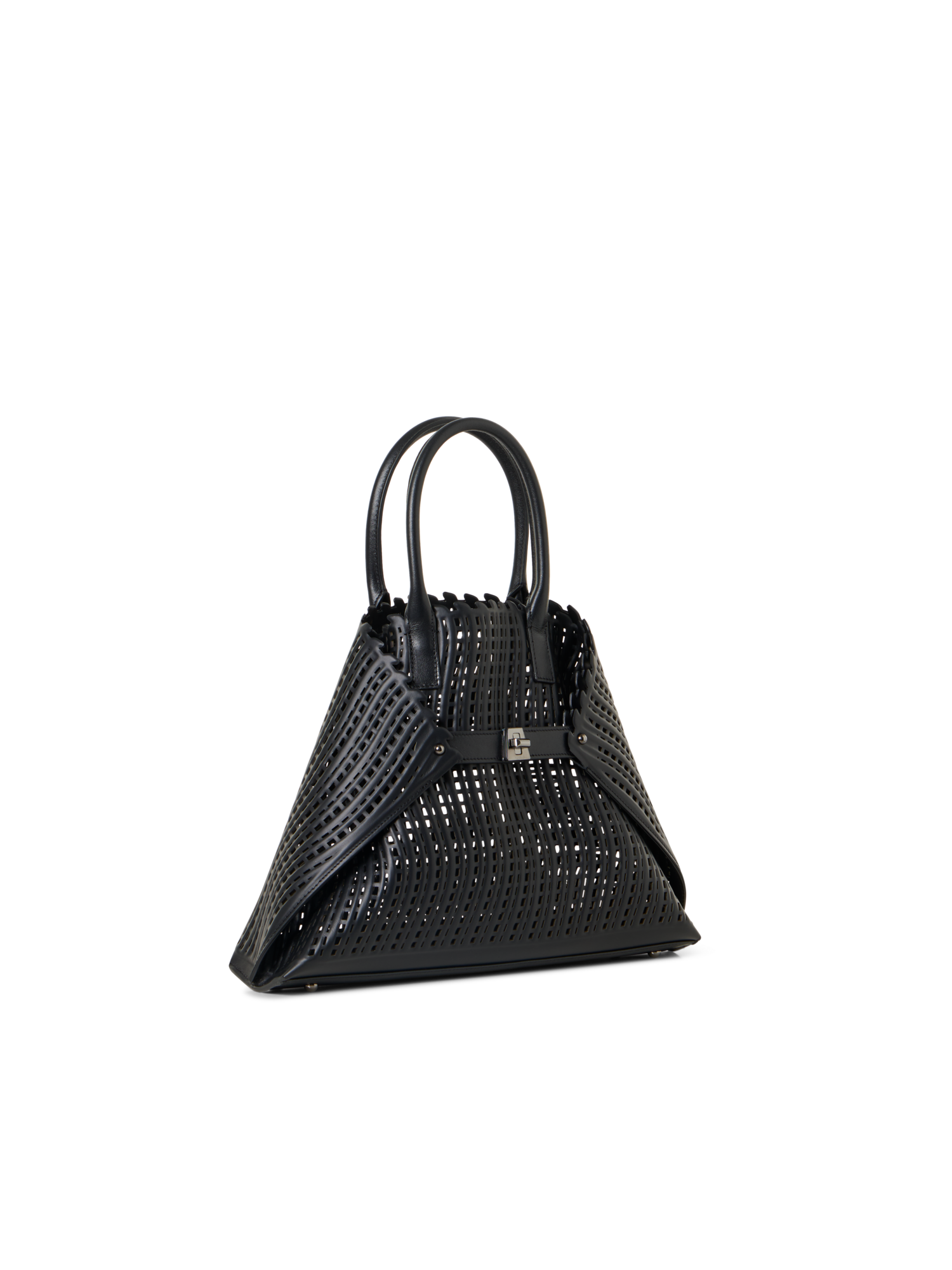 Designer Ai Small Top Handle Tote Bag - Schwarz