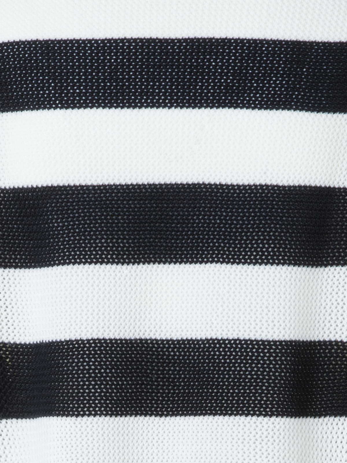 Designer Gestreifter Cool Wool Mesh Pullover - Schwarz - Bunt - Ecru - Weiss