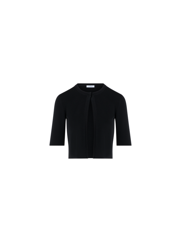 Designer Kurzer Cardigan - Schwarz