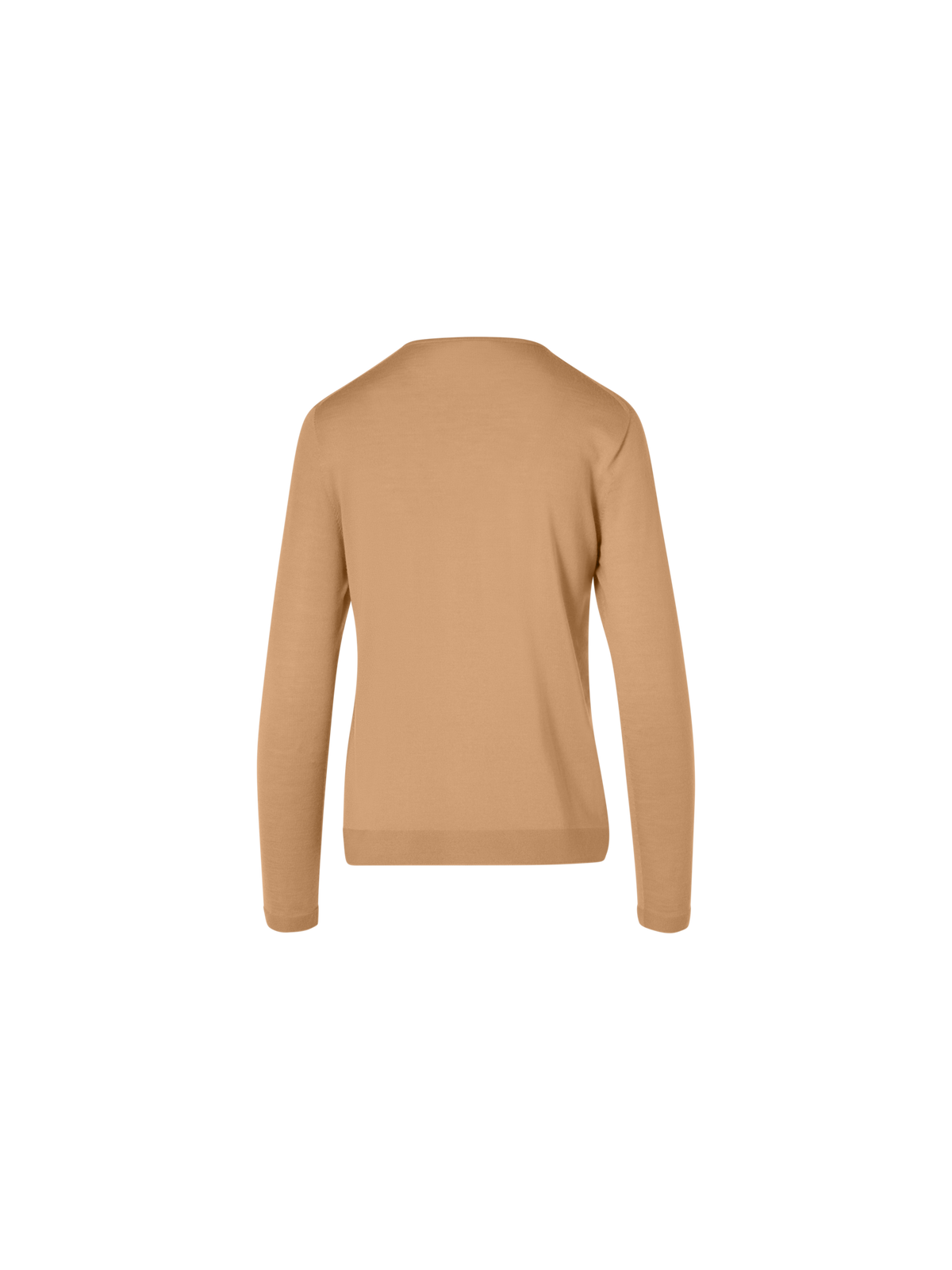 Designer Langärmeliger Strickpullover aus Kaschmir-Seide - Braun
