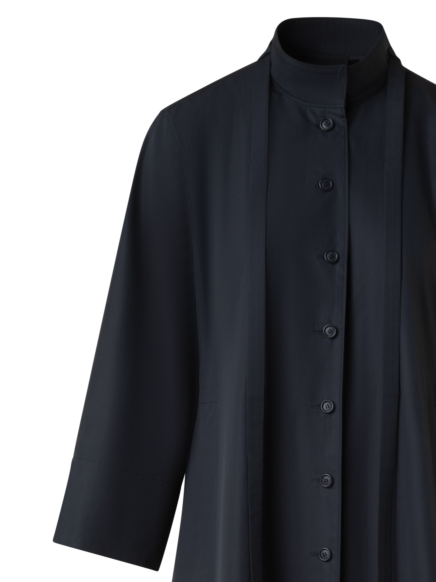 Designer Midi-Hemdkleid mit Dandelion Druck - Schwarz - Bunt