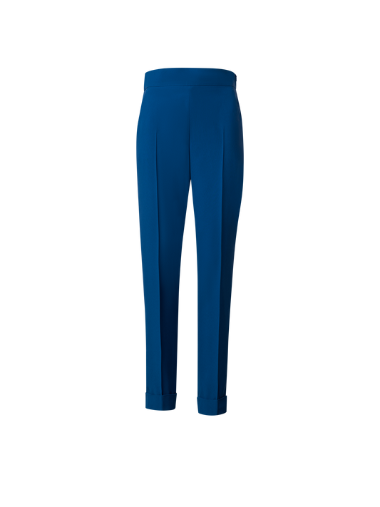 Designer Tapered Hose aus Crêpe - Blau