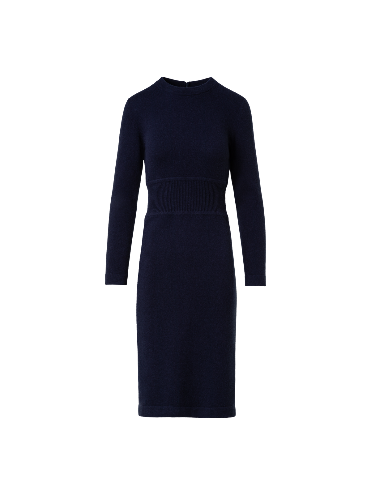 Designer Strickkleid aus Stretch Kaschmir  - Dunkelblau - Blau