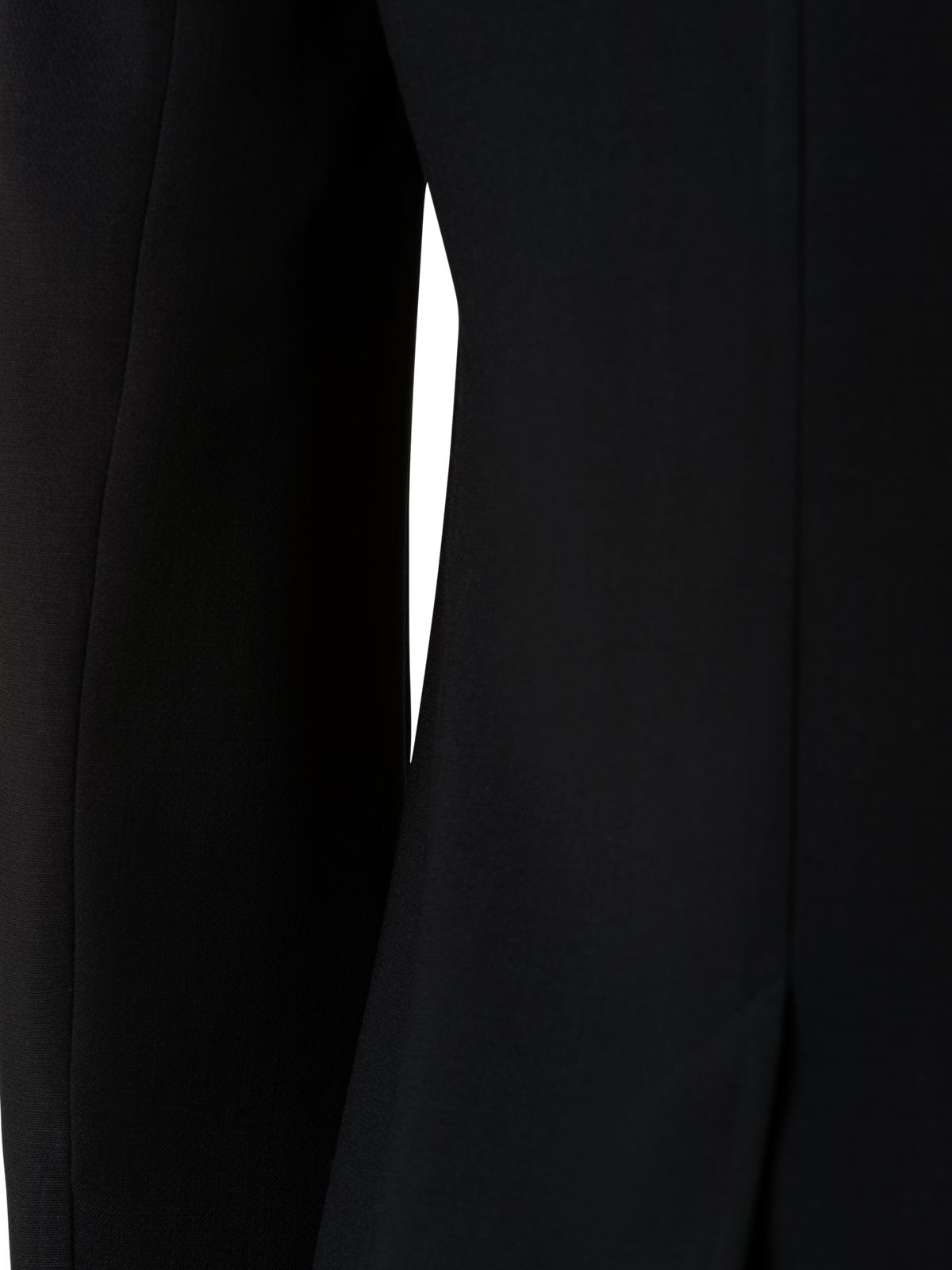Designer Blazer aus Woll-Doubleface mit langem Revers - Schwarz