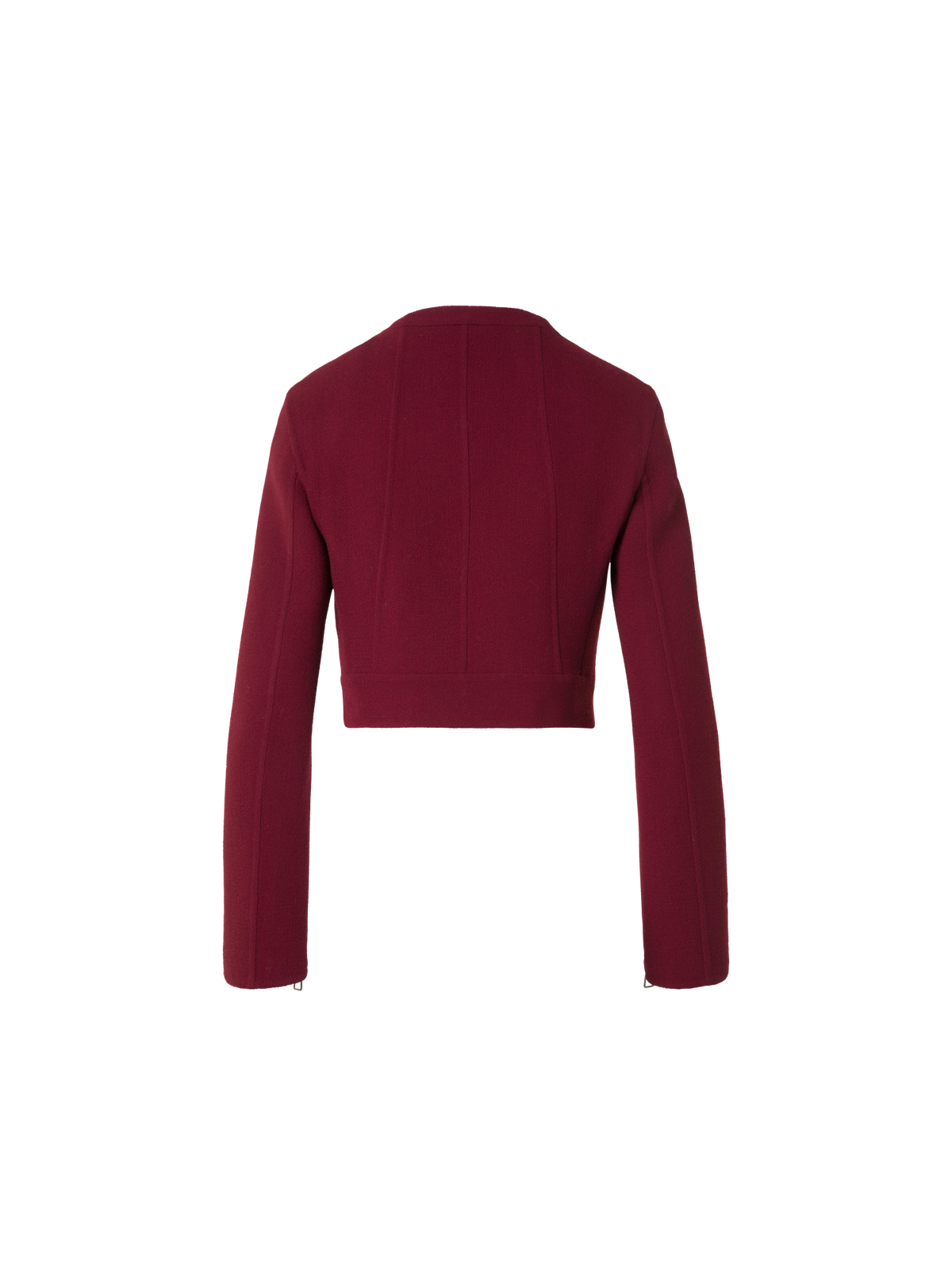 Designer Asymmetrische Kurzjacke aus Wolle Doubleface - Rot