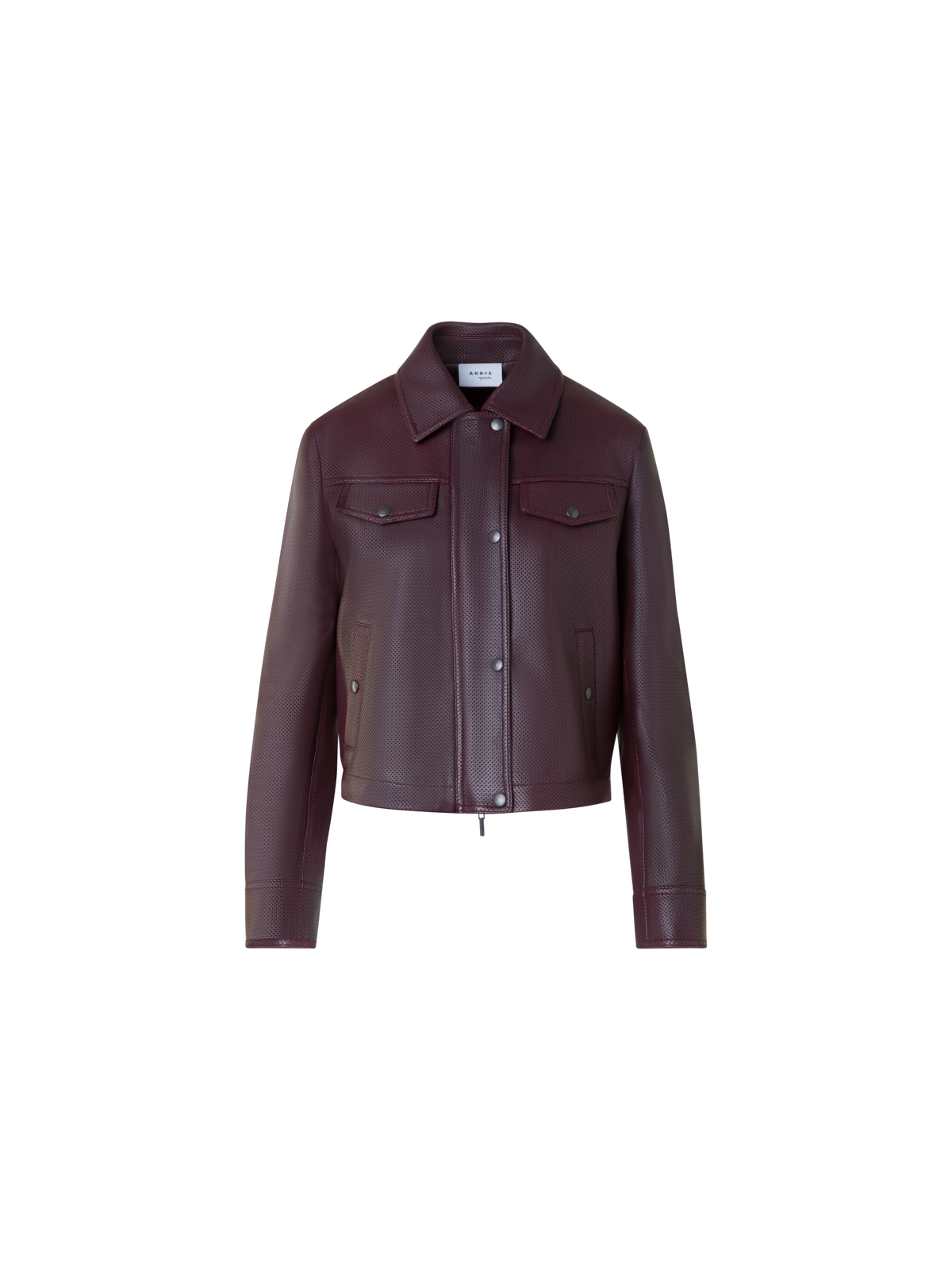 Designer Kurze Pin Dot Lederjacke - Violett - Rot