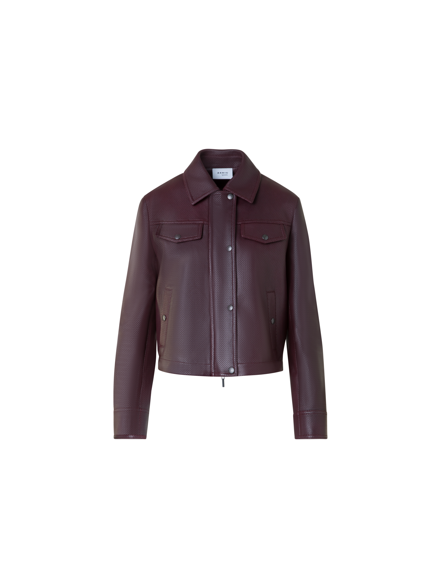 Designer Kurze Pin Dot Lederjacke - Violett - Rot