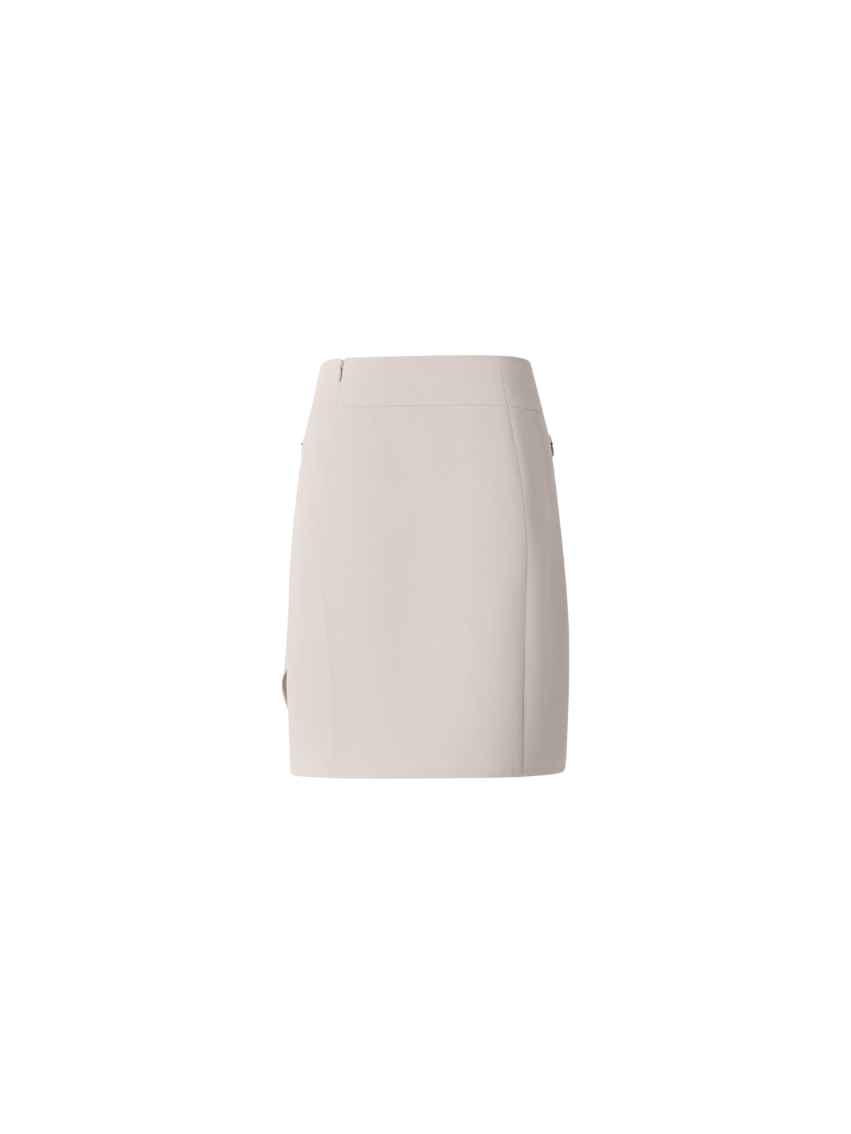 Designer Kurzer Rock aus Baumwoll-Doubleface - Beige