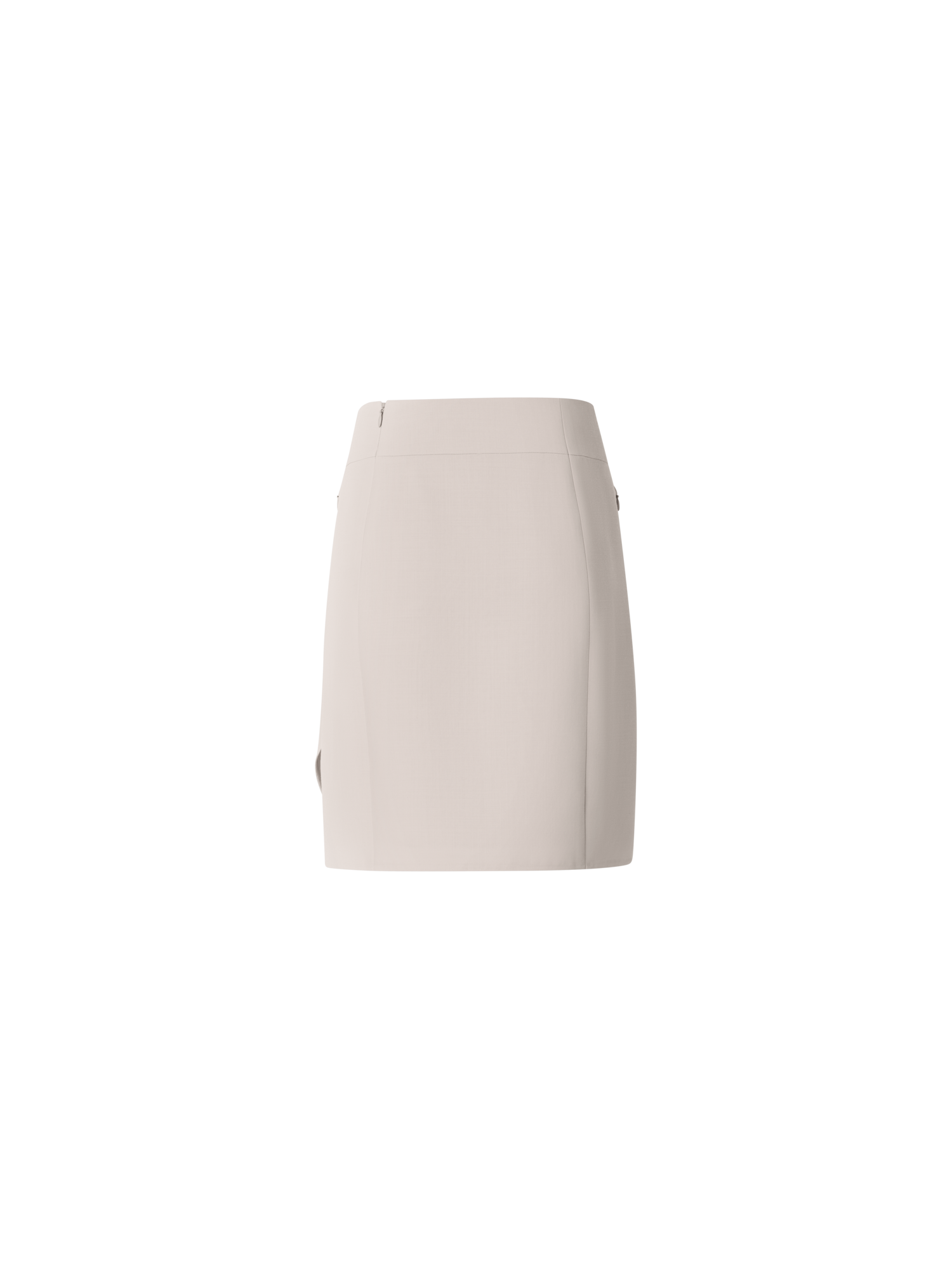 Designer Kurzer Rock aus Baumwoll-Doubleface - Beige
