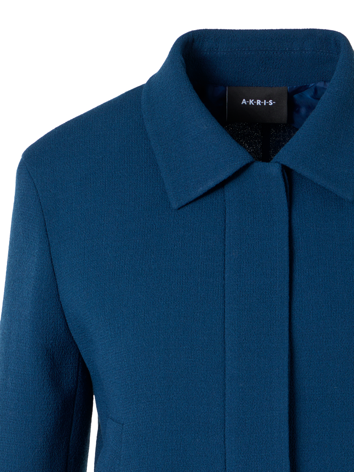 Designer Kato Kurzjacke aus Woll-Krepp-Doubleface - Blau