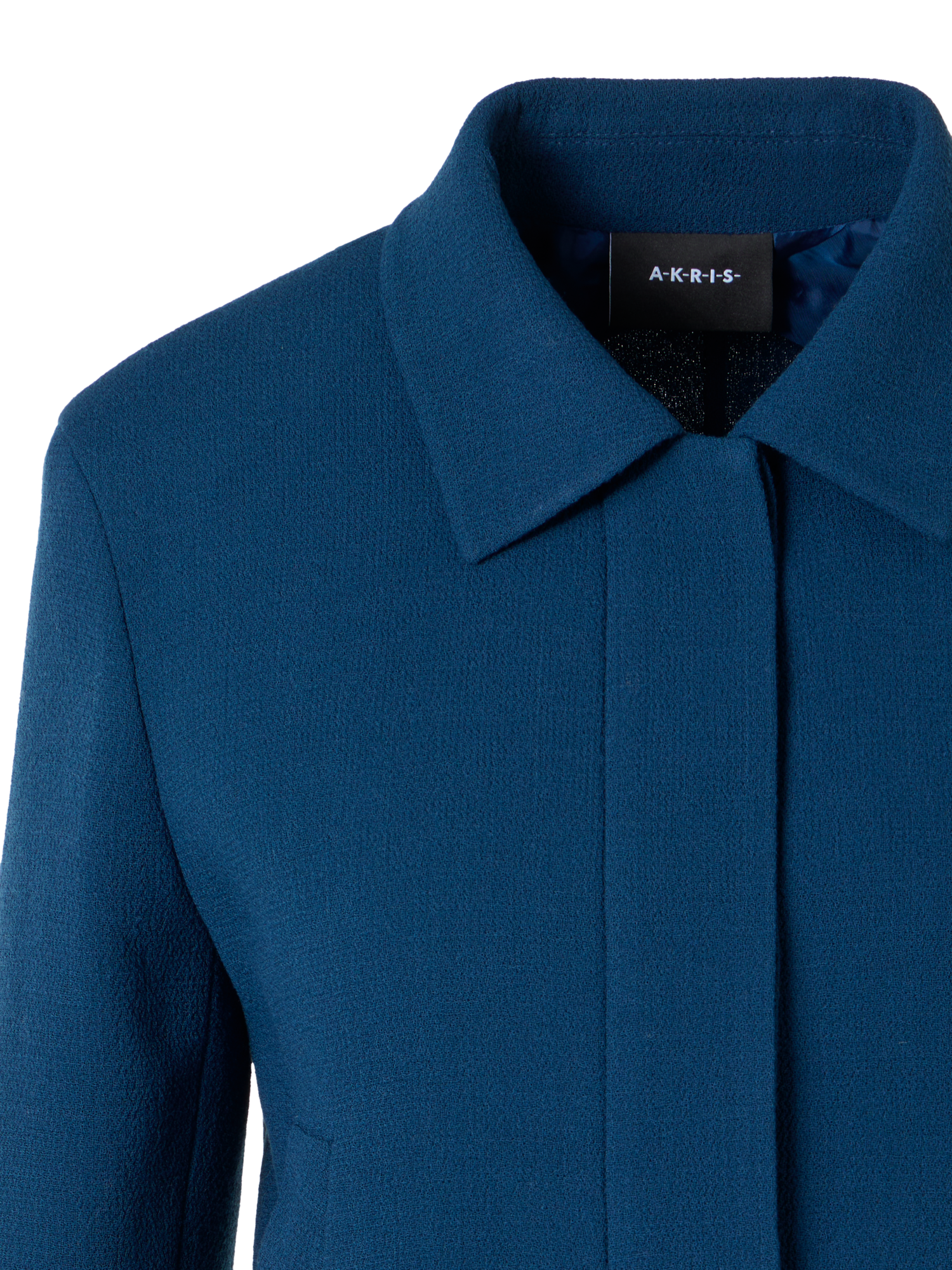 Designer Kato Kurzjacke aus Woll-Krepp-Doubleface - Blau